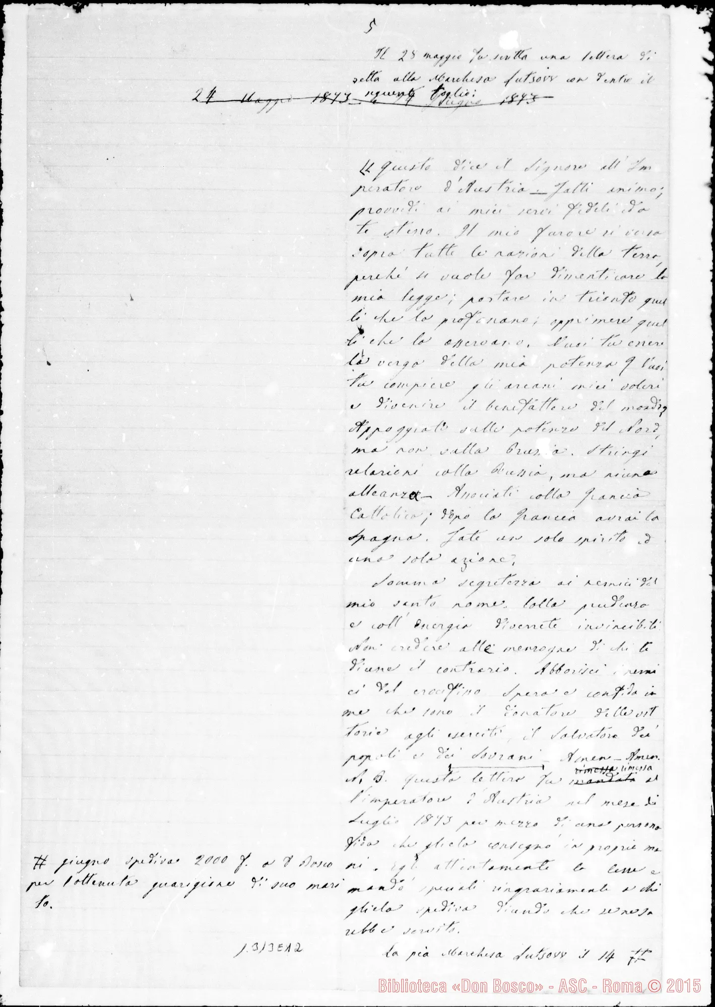 Fotogramma E 12 — Anno 1873. Ms. Lemoyne ed altri