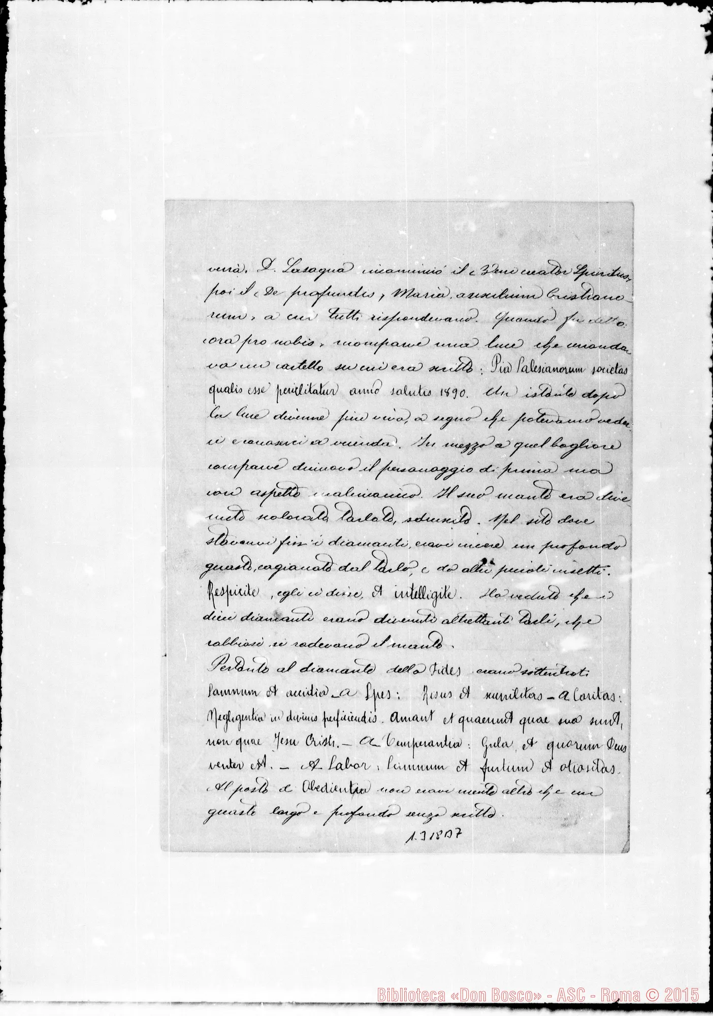 Fotogramma B 7 — Anno 1881. Pia Società Salesiana. Diversi racconti