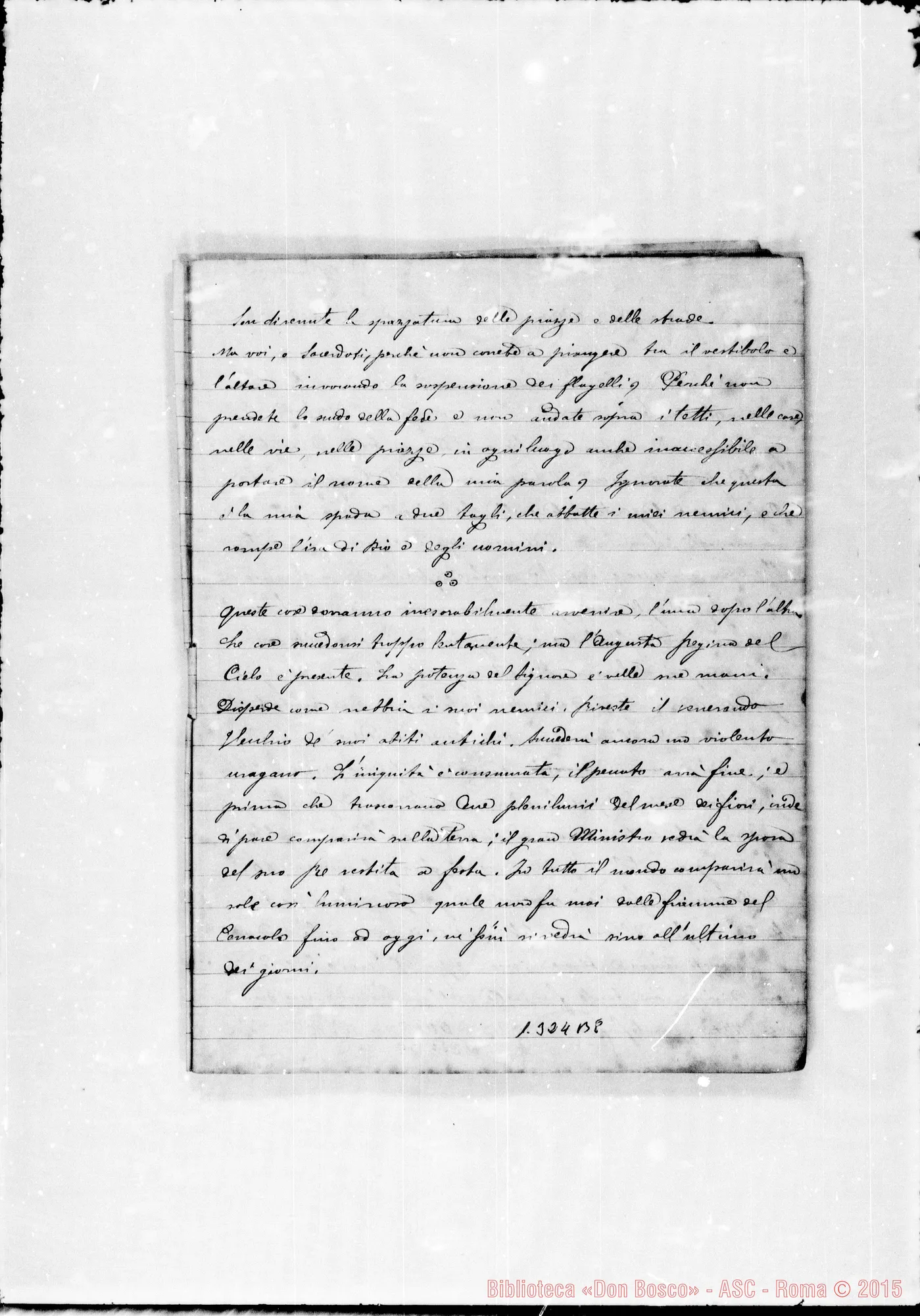 Fotogramma B 8 — Quaderno: «Visioni dell’amato Padre D. Bosco»