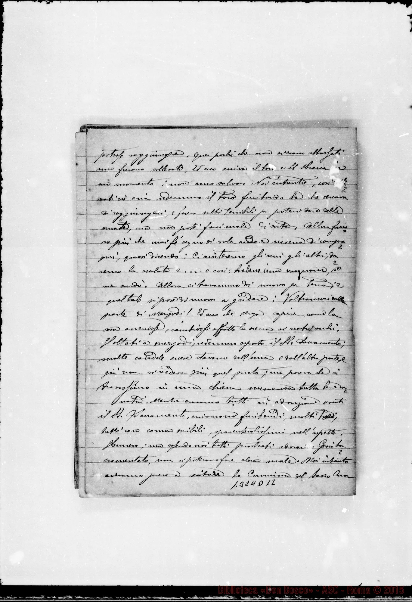 Fotogramma D 12 — Quaderno: «Visioni dell’amato Padre D. Bosco»