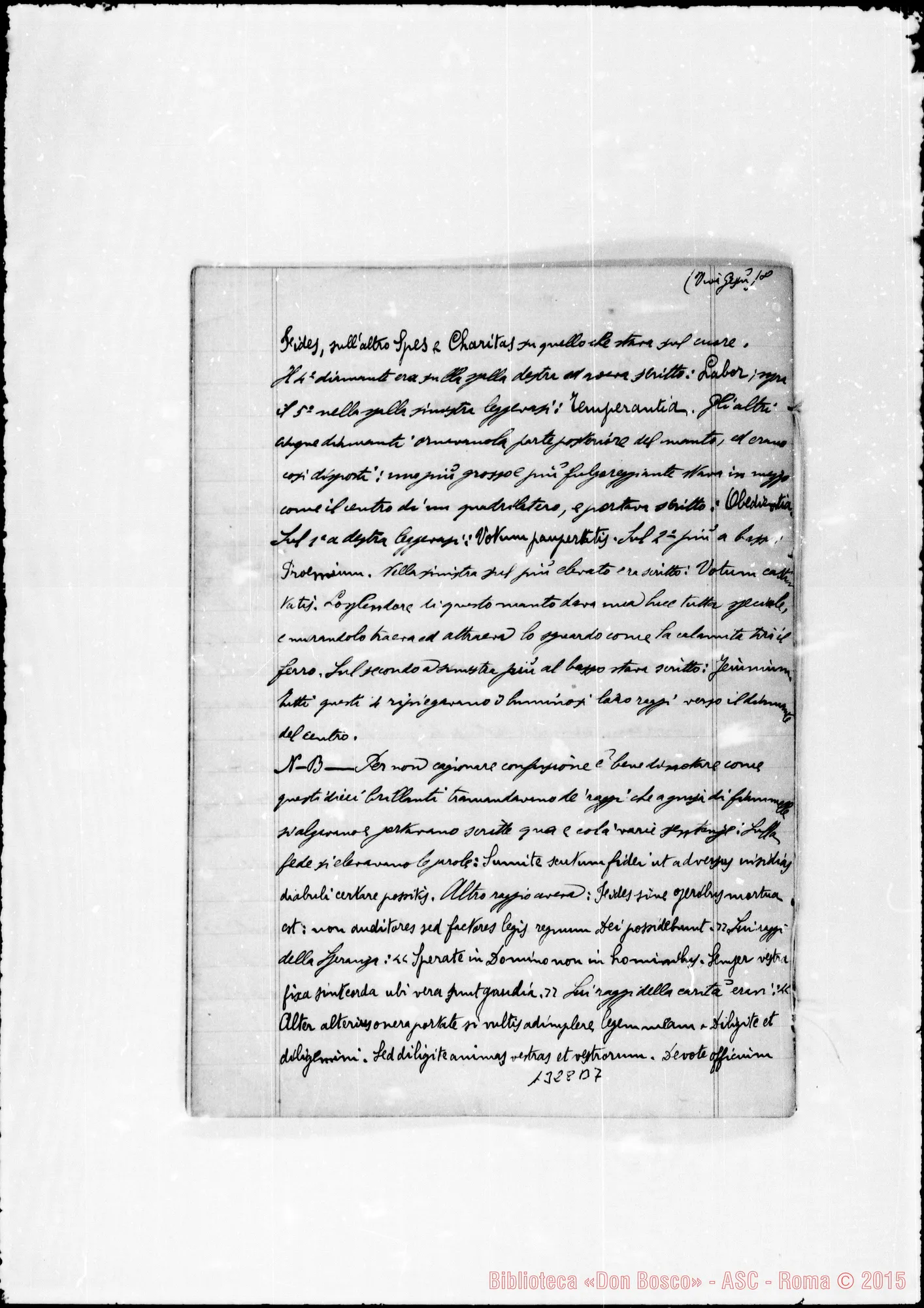 Fotogramma B 7 — Pagella Giovanni, sac. SDB: Quaderno con sogni di D. Bosco