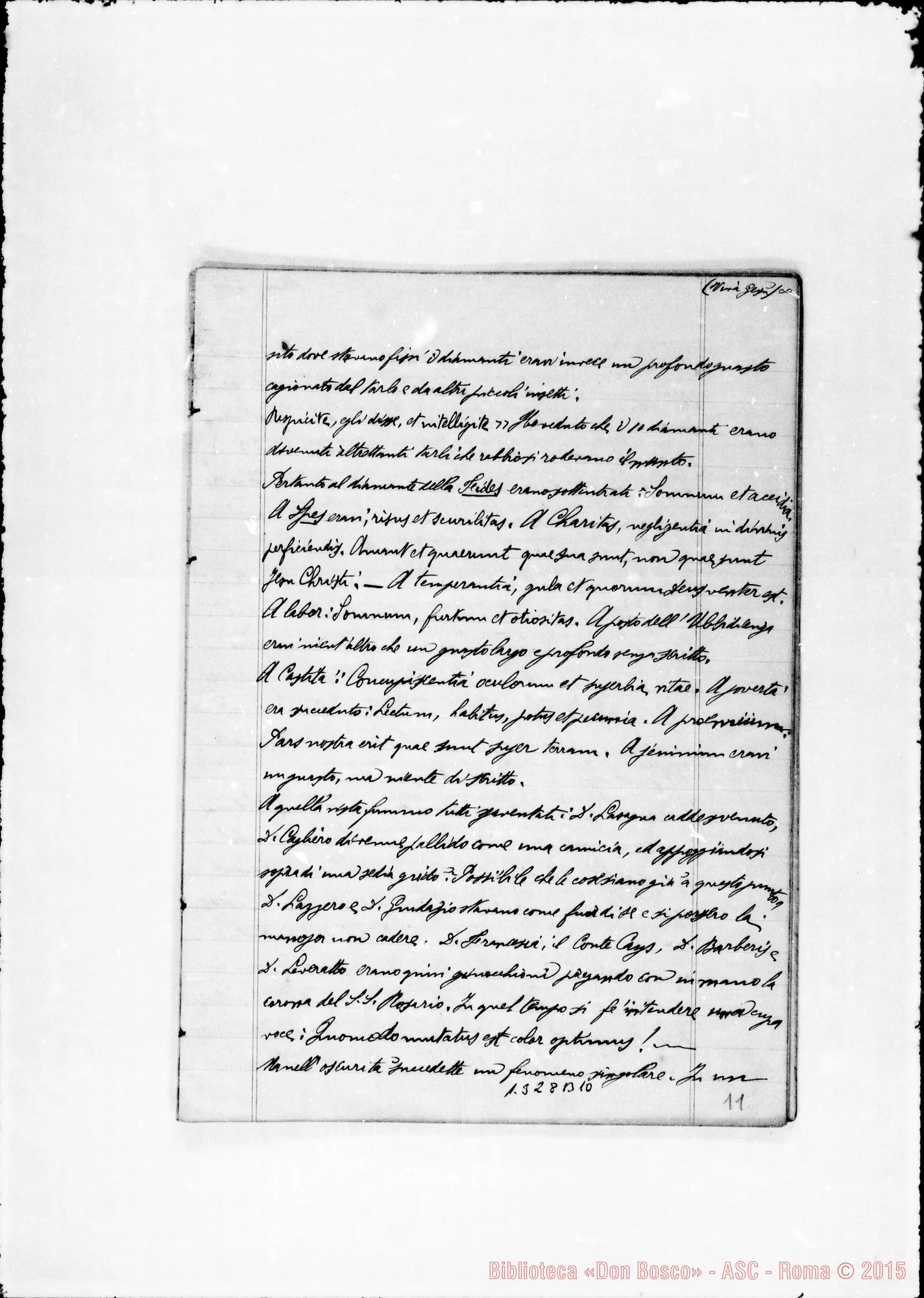 Fotogramma B 10 — Pagella Giovanni, sac. SDB: Quaderno con sogni di D. Bosco