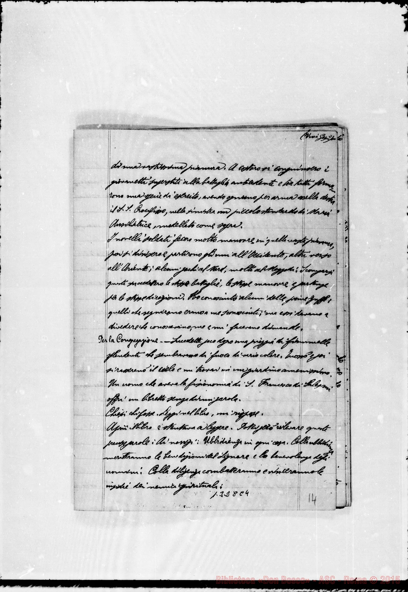 Fotogramma C 4 — Pagella Giovanni, sac. SDB: Quaderno con sogni di D. Bosco