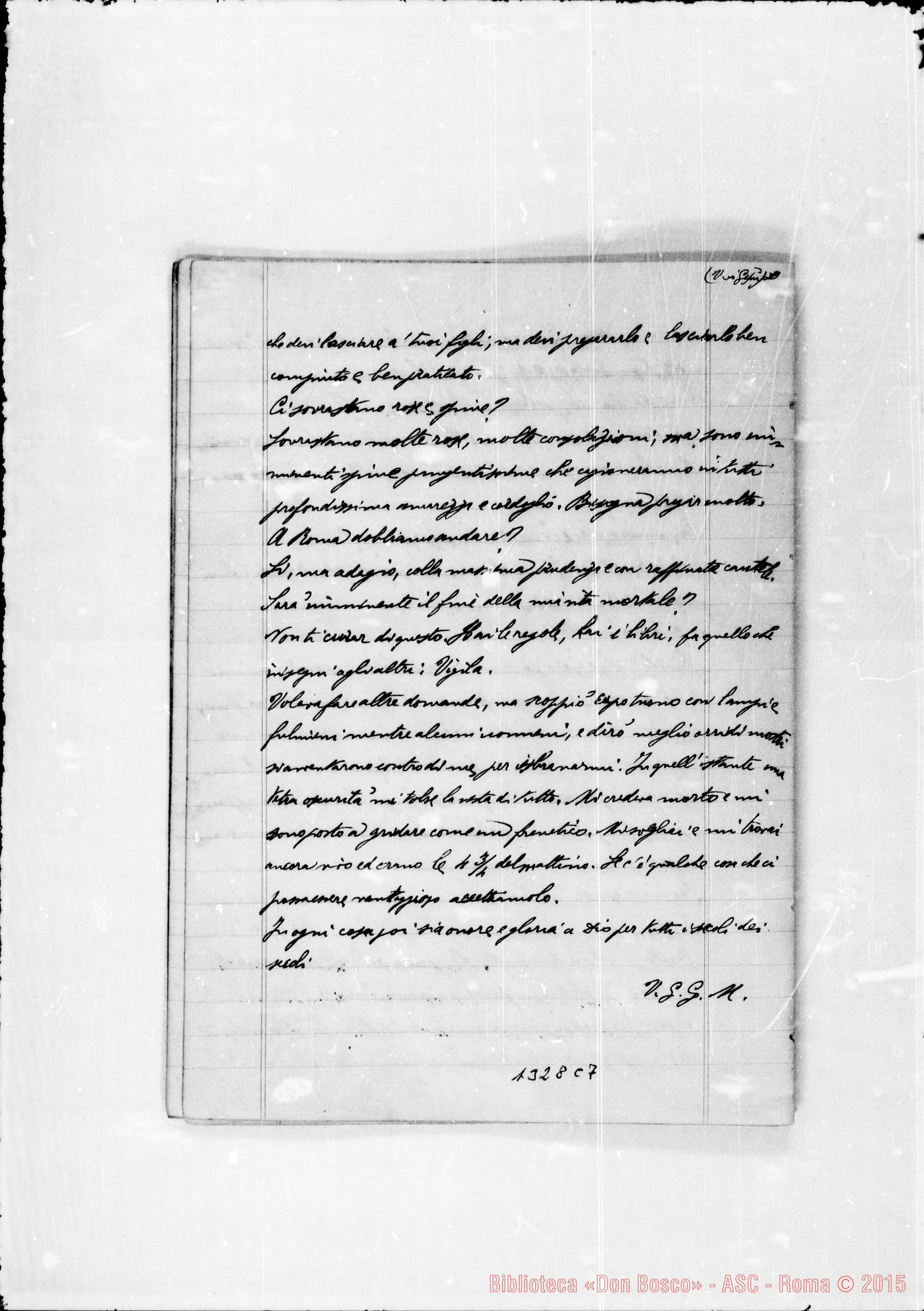 Fotogramma C 7 — Pagella Giovanni, sac. SDB: Quaderno con sogni di D. Bosco