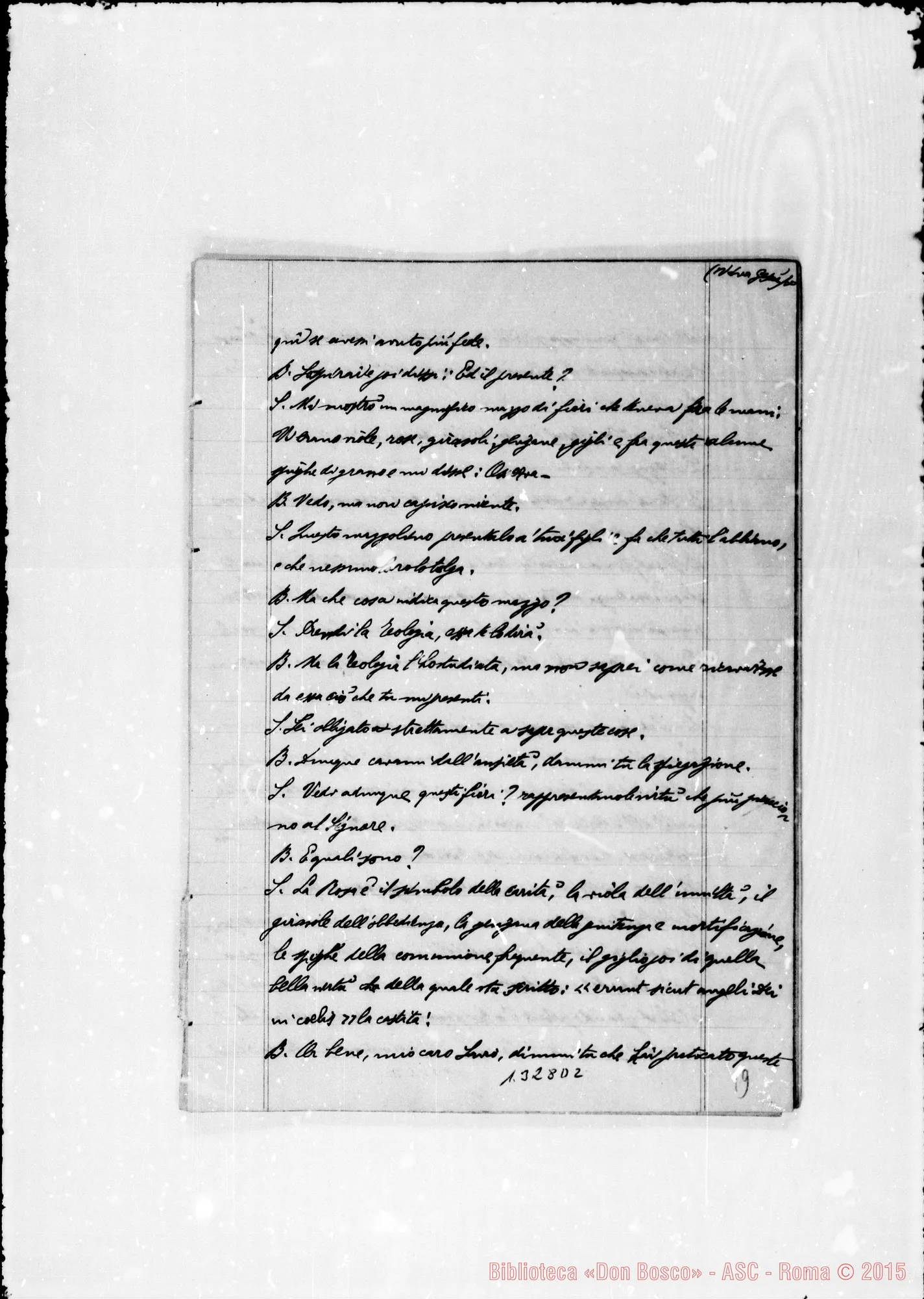Fotogramma D 2 — Pagella Giovanni, sac. SDB: Quaderno con sogni di D. Bosco