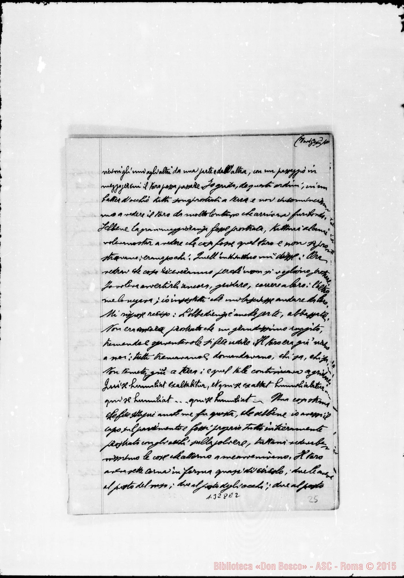 Fotogramma E 2 — Pagella Giovanni, sac. SDB: Quaderno con sogni di D. Bosco