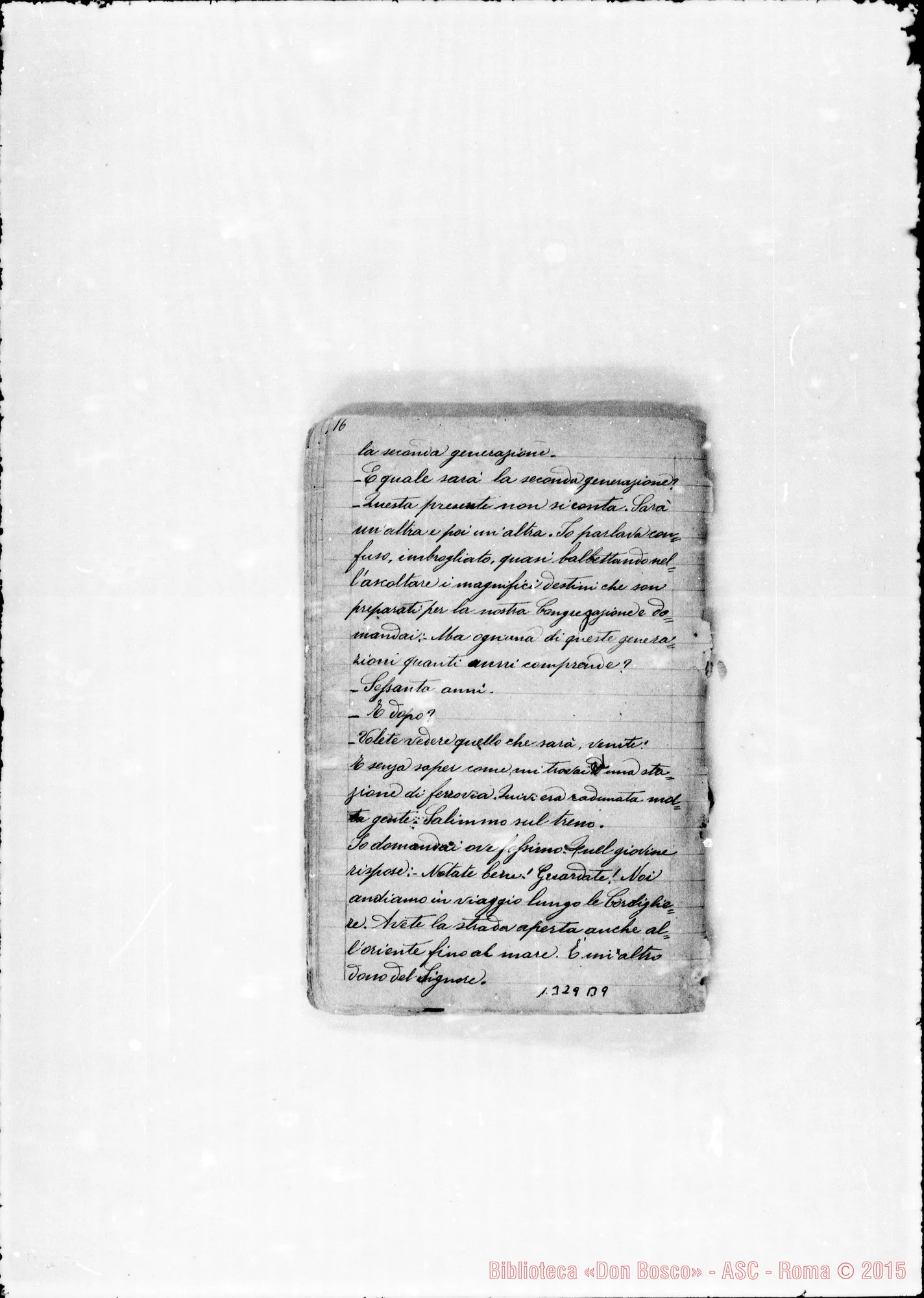 Fotogramma B 9 — Piccollo Francesco, sac. SDB: «Quaderno con sogni di D. Bosco…»