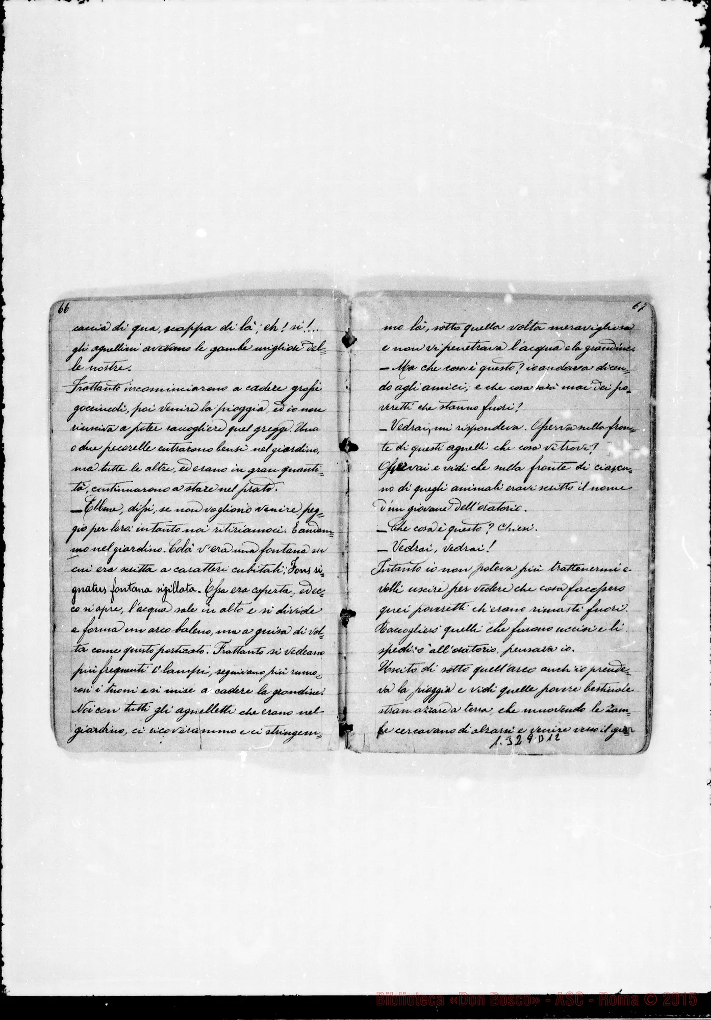 Fotogramma D 12 — Piccollo Francesco, sac. SDB: «Quaderno con sogni di D. Bosco…»