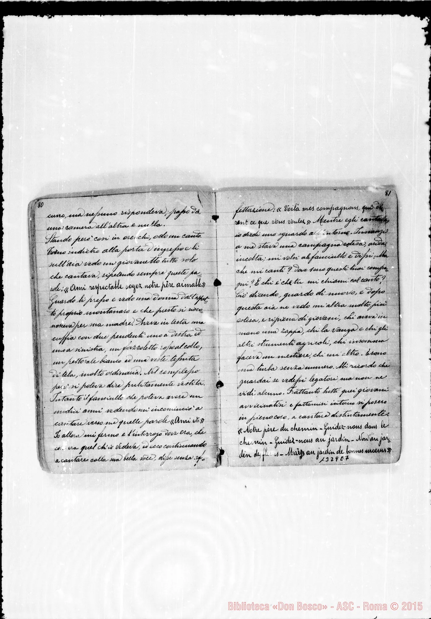 Fotogramma E 7 — Piccollo Francesco, sac. SDB: «Quaderno con sogni di D. Bosco…»