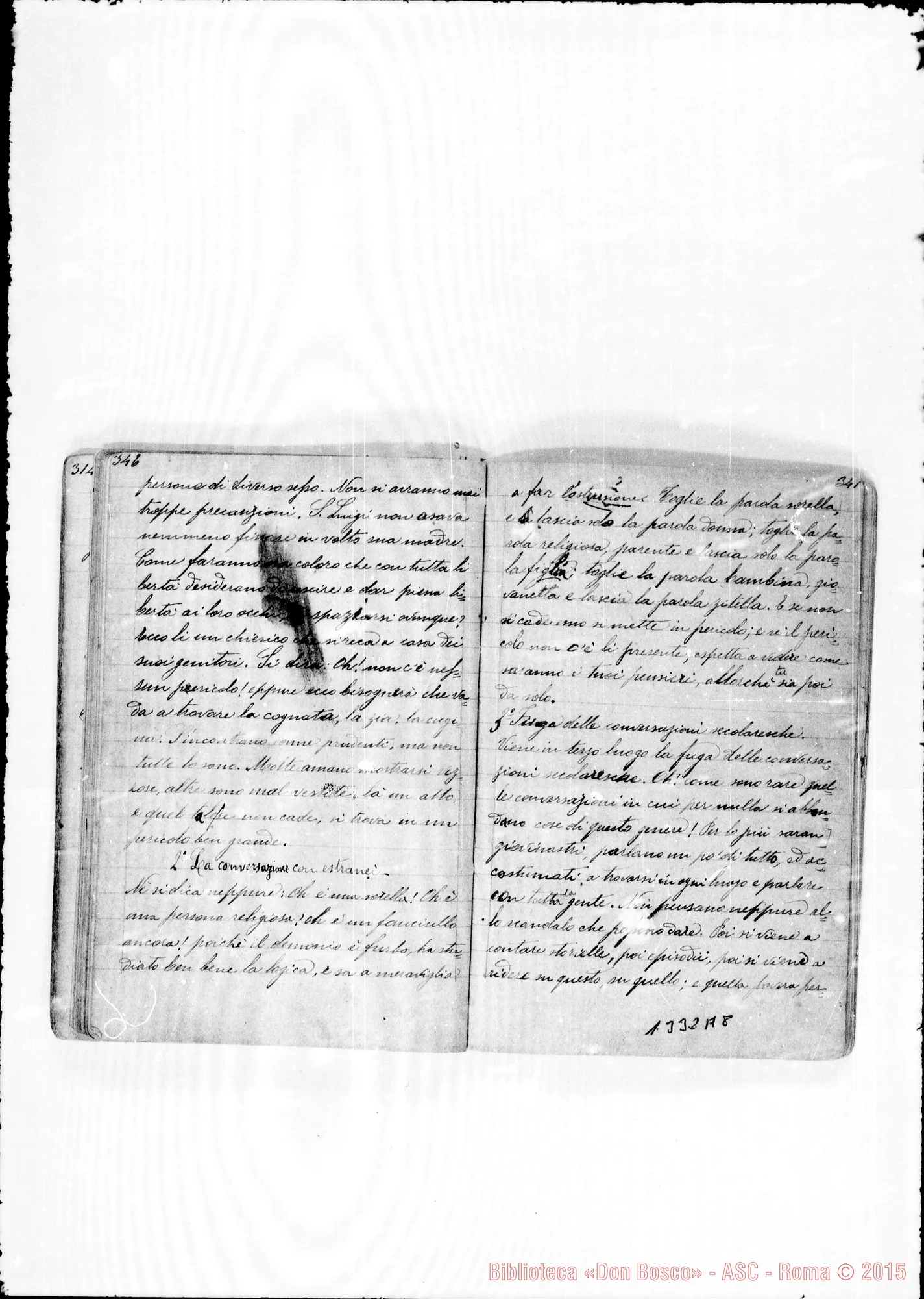 Fotogramma A 8 — Piccollo Francesco, sac. SDB: «Quaderno con sogni di D. Bosco…»