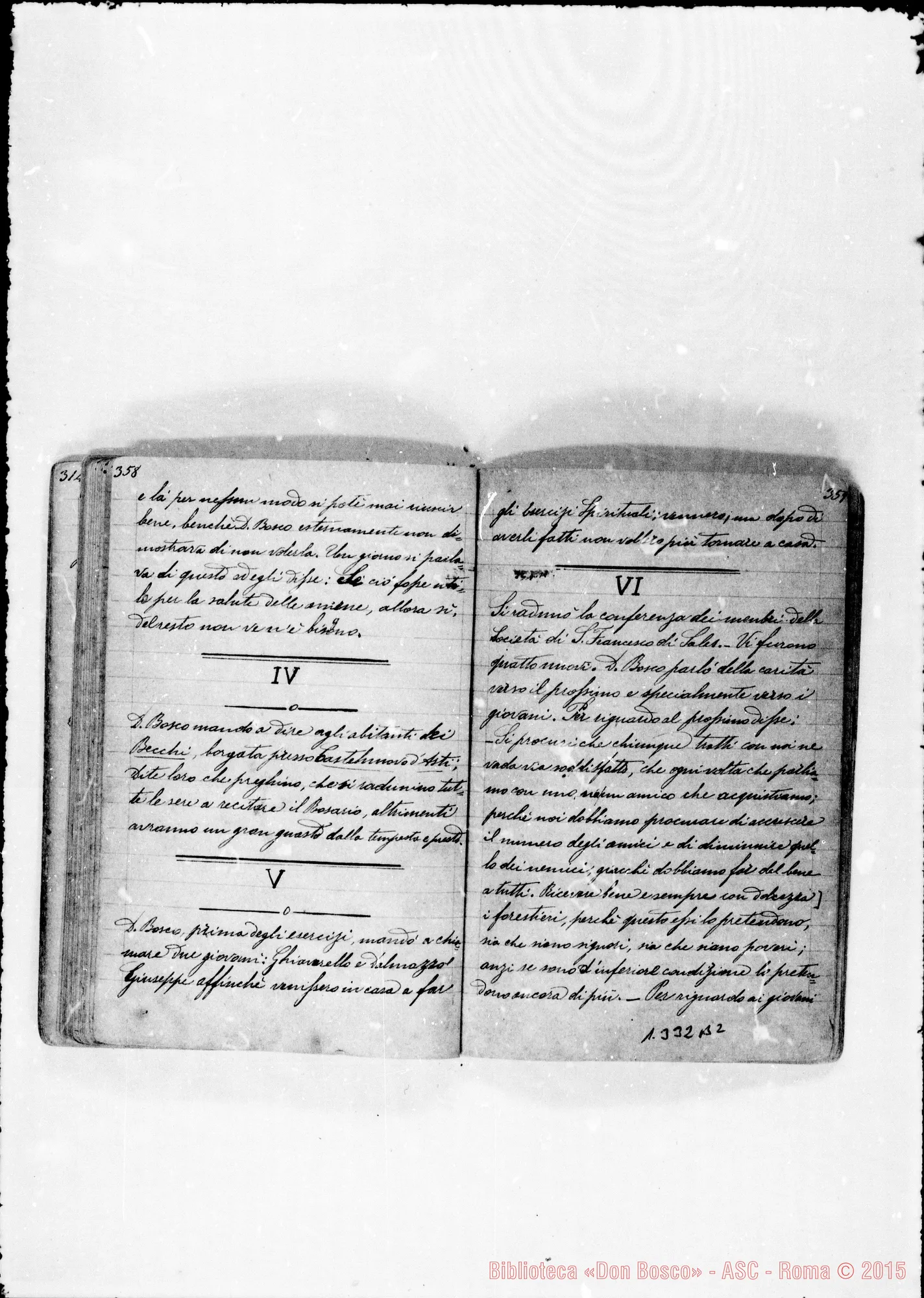 Fotogramma B 2 — Piccollo Francesco, sac. SDB: «Quaderno con sogni di D. Bosco…»