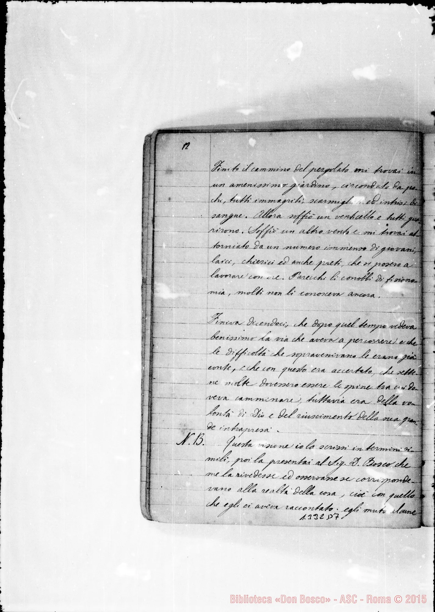 Fotogramma D 7 — Rinaldi Filippo, sac. SDB: Sogni: un quaderno. Ms. d’altro