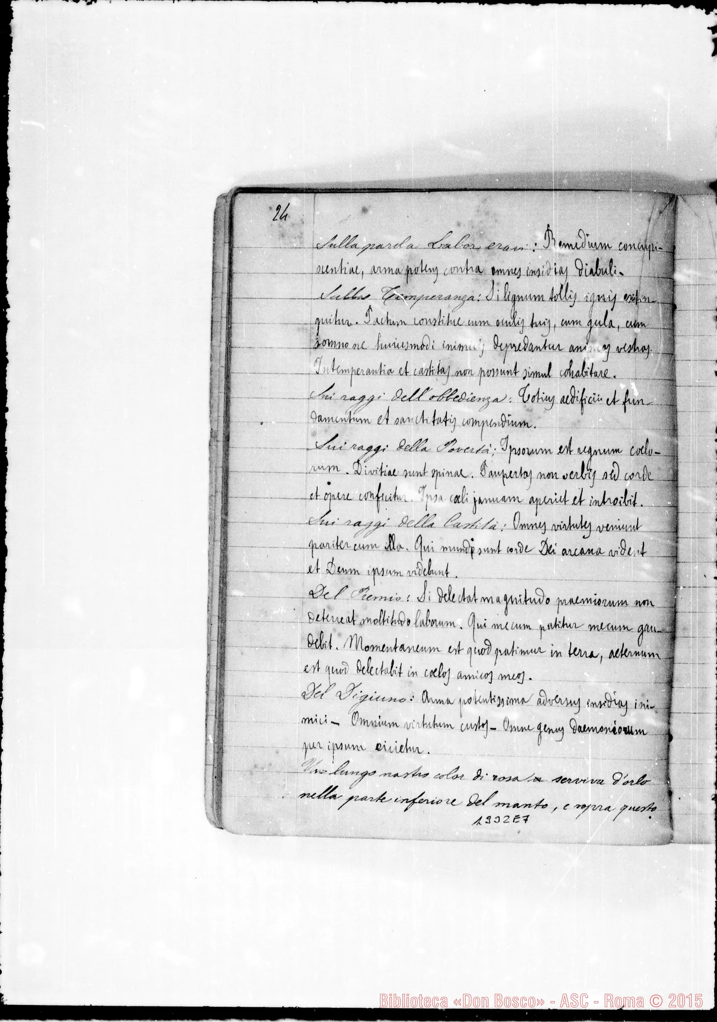 Fotogramma E 7 — Rinaldi Filippo, sac. SDB: Sogni: un quaderno. Ms. d’altro