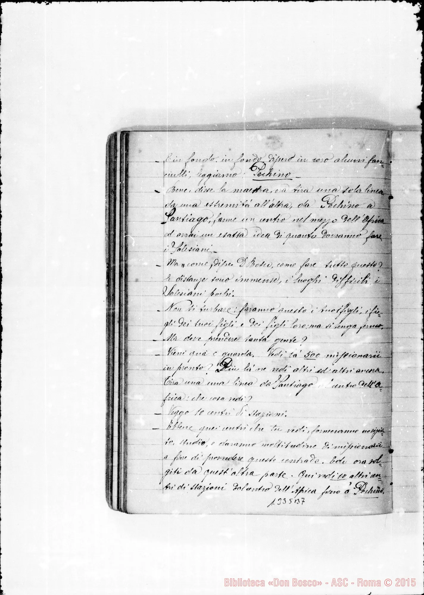 Fotogramma B 7 — Rinaldi Filippo, sac. SDB: Sogni: un quaderno. Ms. d’altro