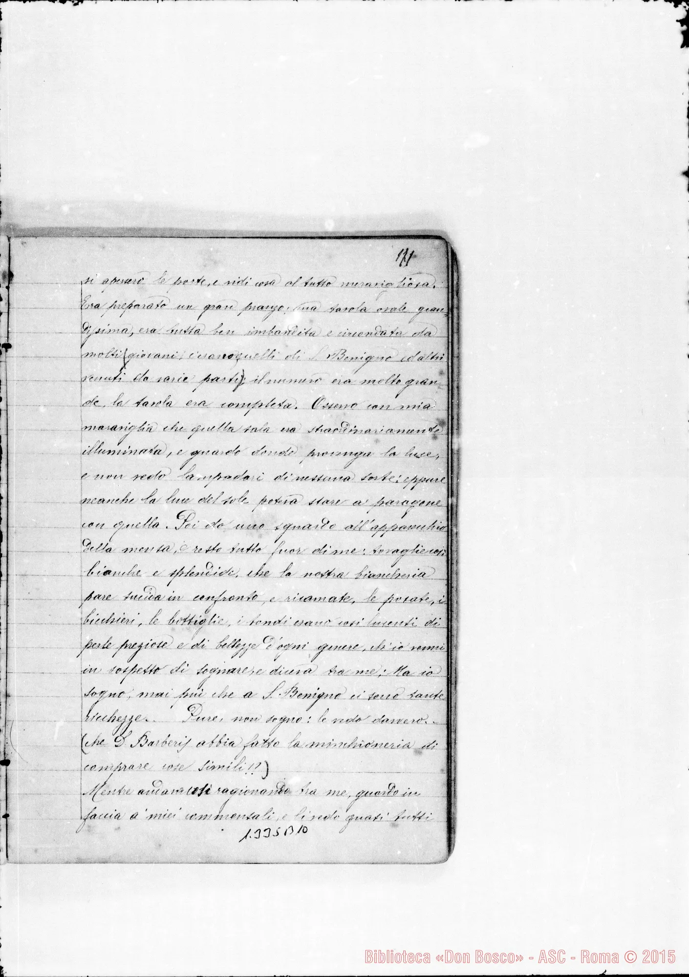 Fotogramma B 10 — Rinaldi Filippo, sac. SDB: Sogni: un quaderno. Ms. d’altro