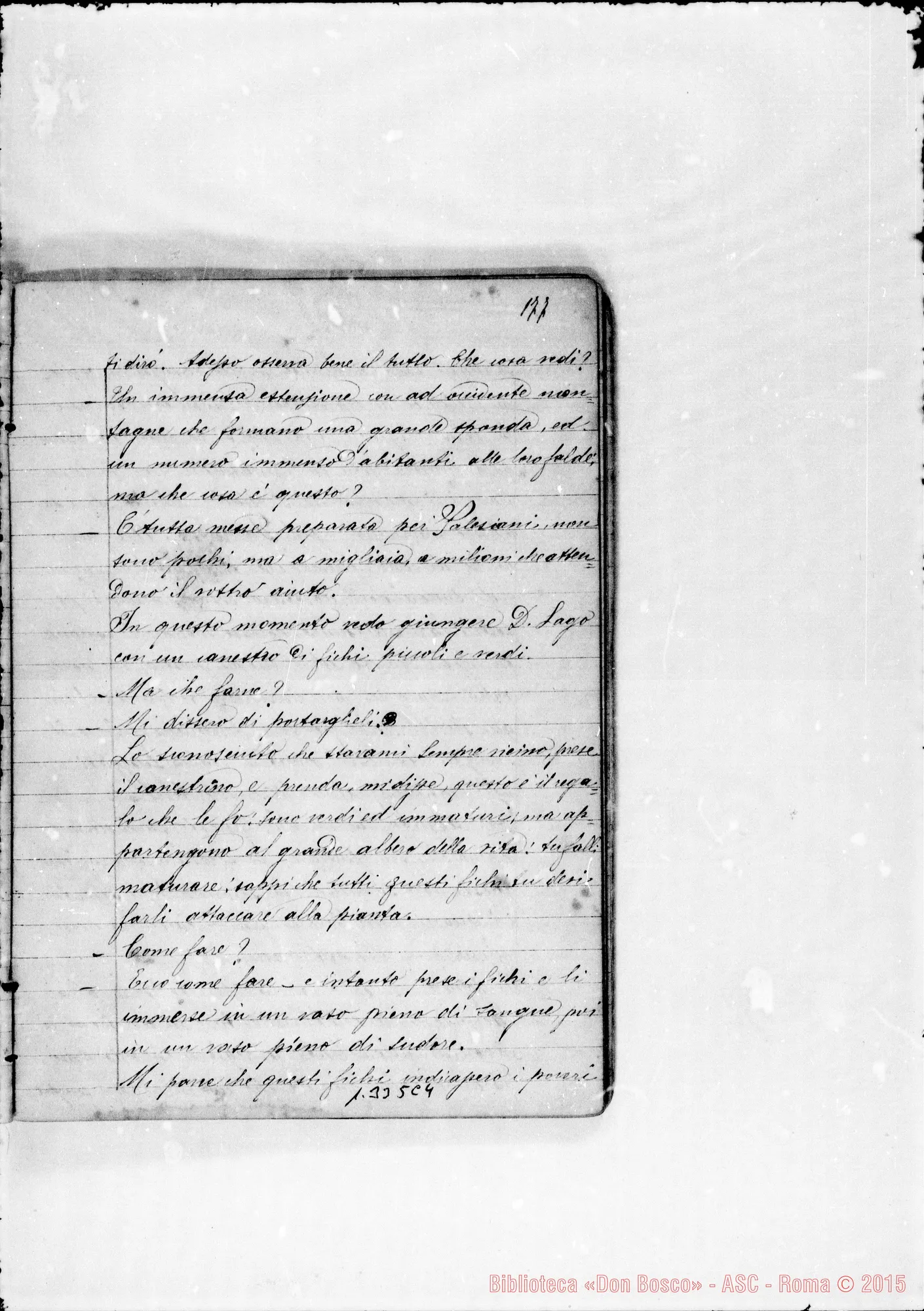 Fotogramma C 4 — Rinaldi Filippo, sac. SDB: Sogni: un quaderno. Ms. d’altro