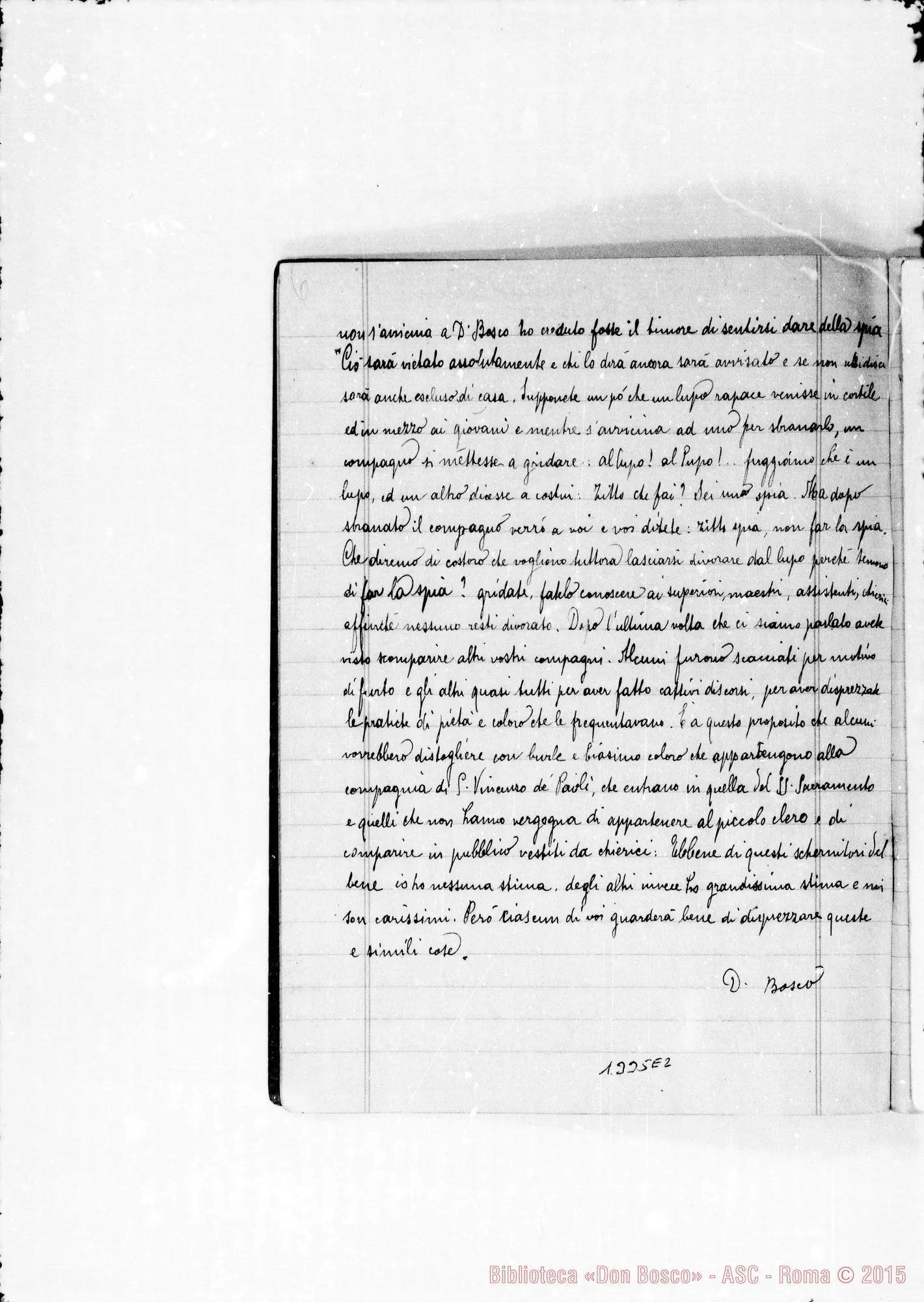 Fotogramma E 2 — Speroni Angelo, sac. SDB: Sogni di D. Bosco raccolti in due quaderni