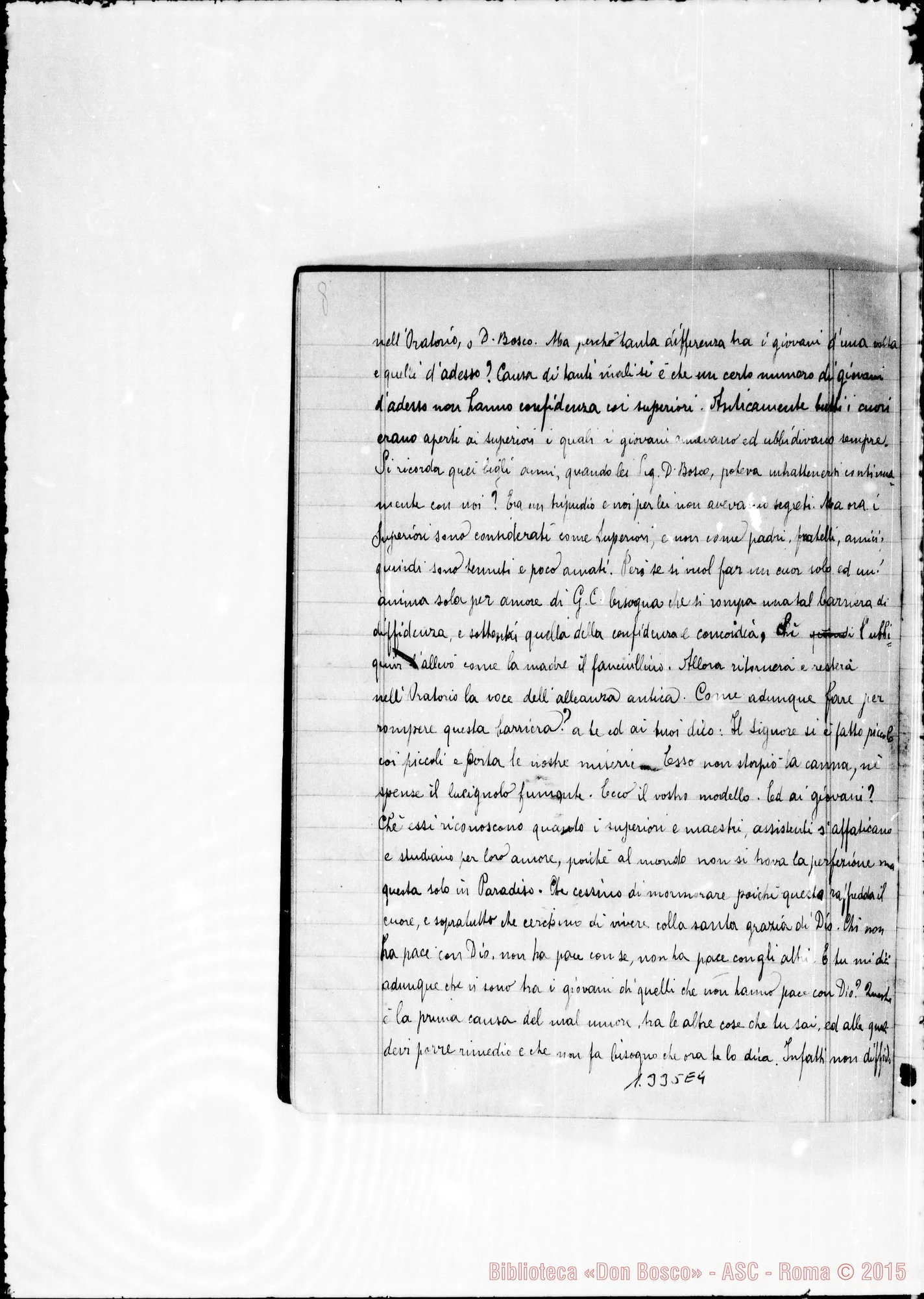 Fotogramma E 4 — Speroni Angelo, sac. SDB: Sogni di D. Bosco raccolti in due quaderni
