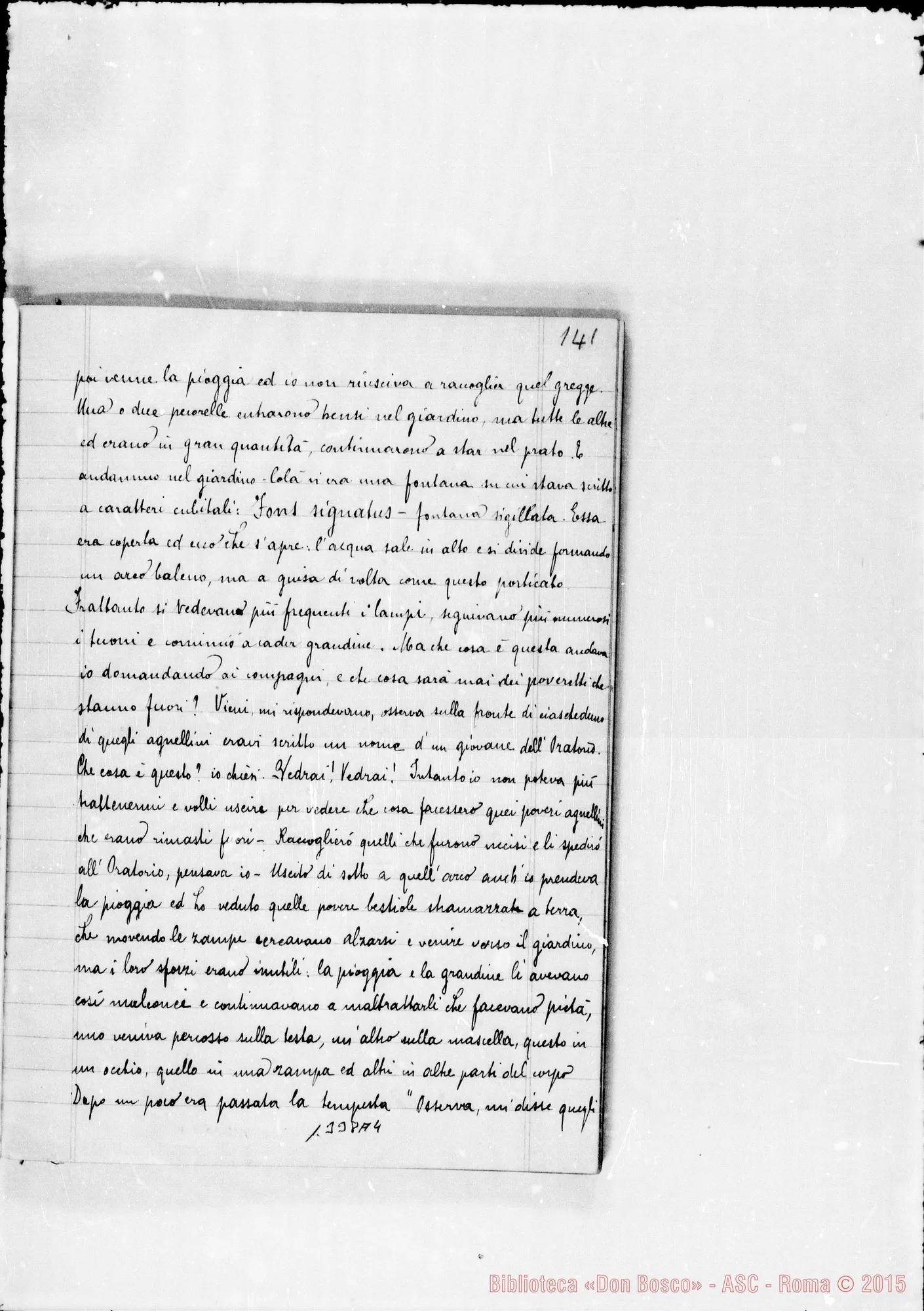Fotogramma A 4 — Speroni Angelo, sac. SDB: Sogni di D. Bosco raccolti in due quaderni