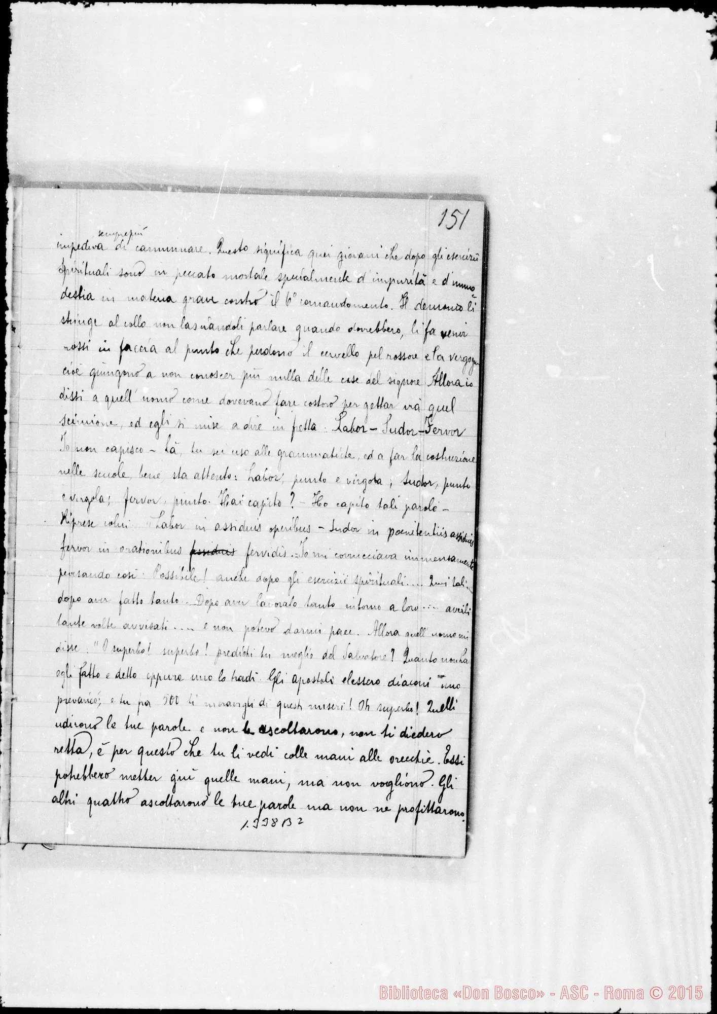 Fotogramma B 2 — Speroni Angelo, sac. SDB: Sogni di D. Bosco raccolti in due quaderni