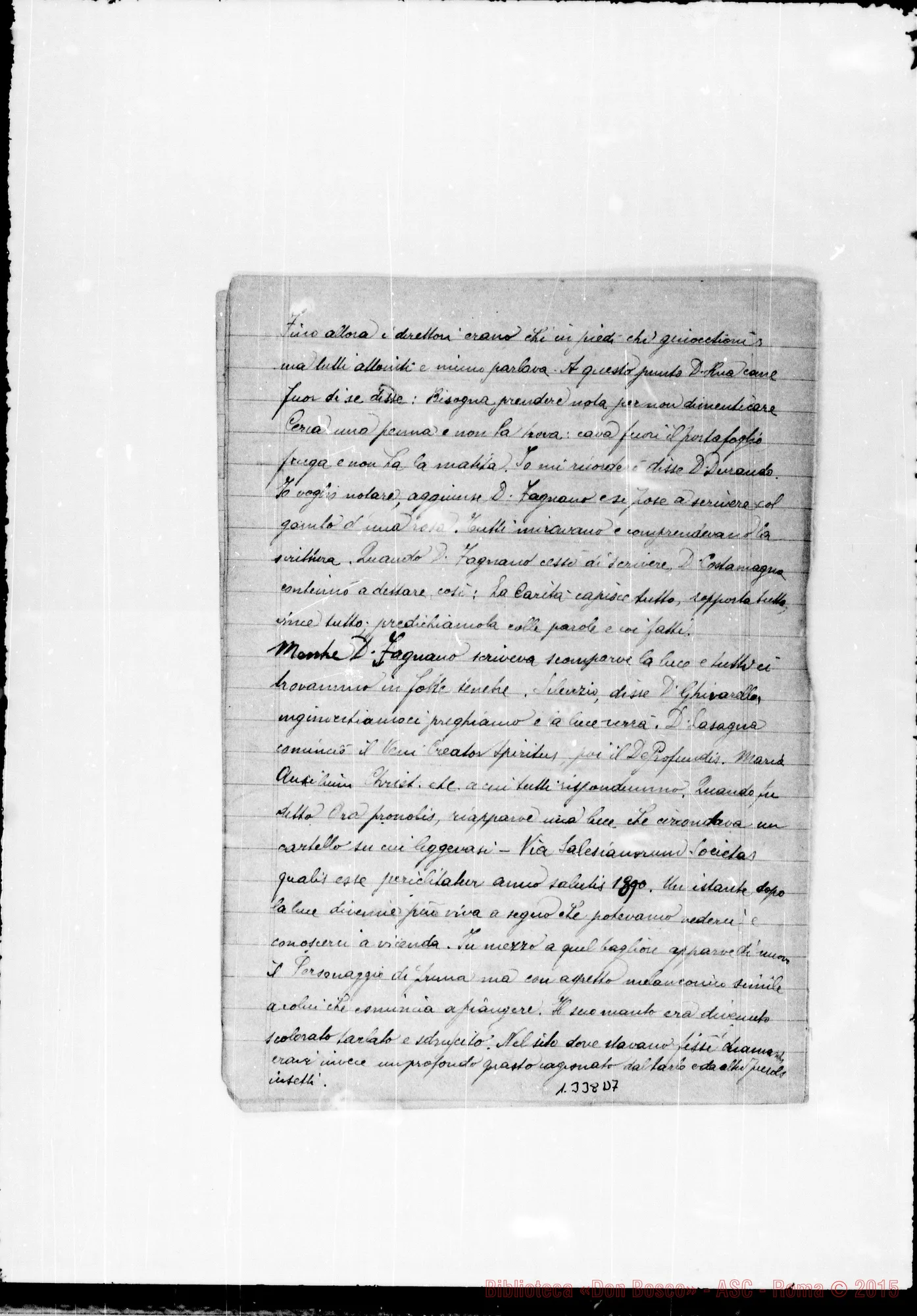 Fotogramma D 7 — Speroni Angelo, sac. SDB: Sogni di D. Bosco raccolti in due quaderni