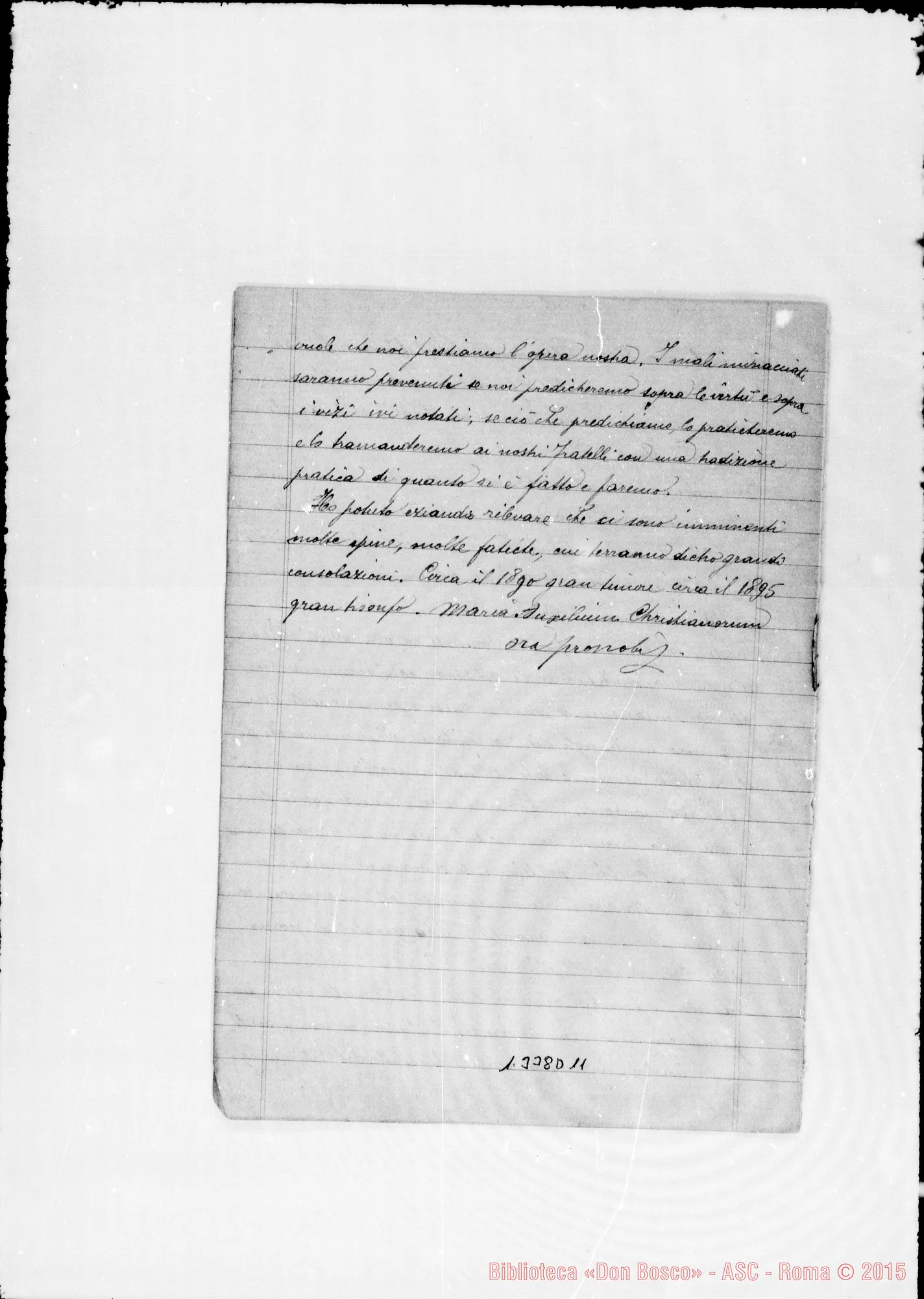 Fotogramma D 11 — Speroni Angelo, sac. SDB: Sogni di D. Bosco raccolti in due quaderni