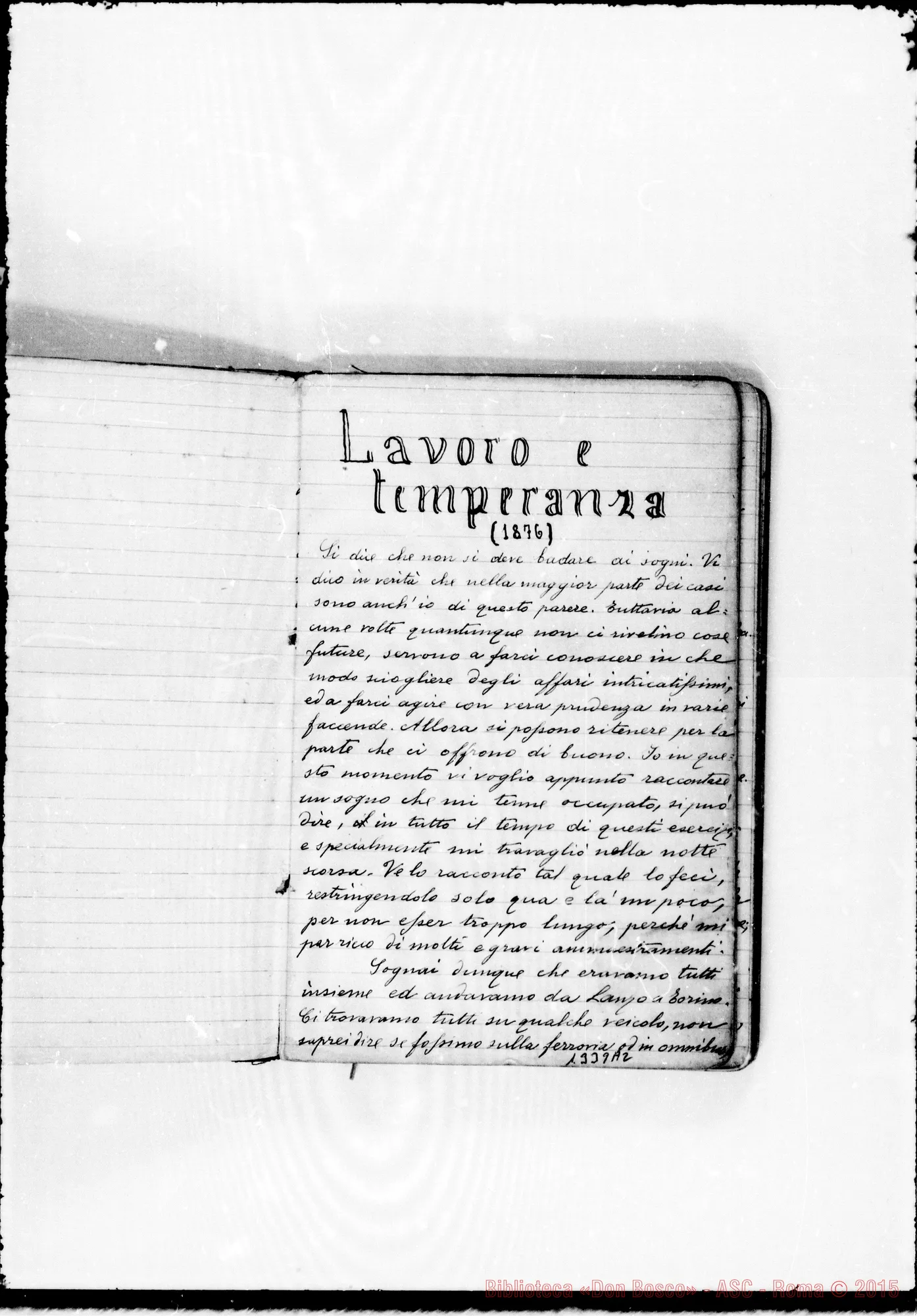 Fotogramma A 2 — Vignolo Vincenzo, sac. SDB: Due quaderni: I: «Mirabilis Dominus…»