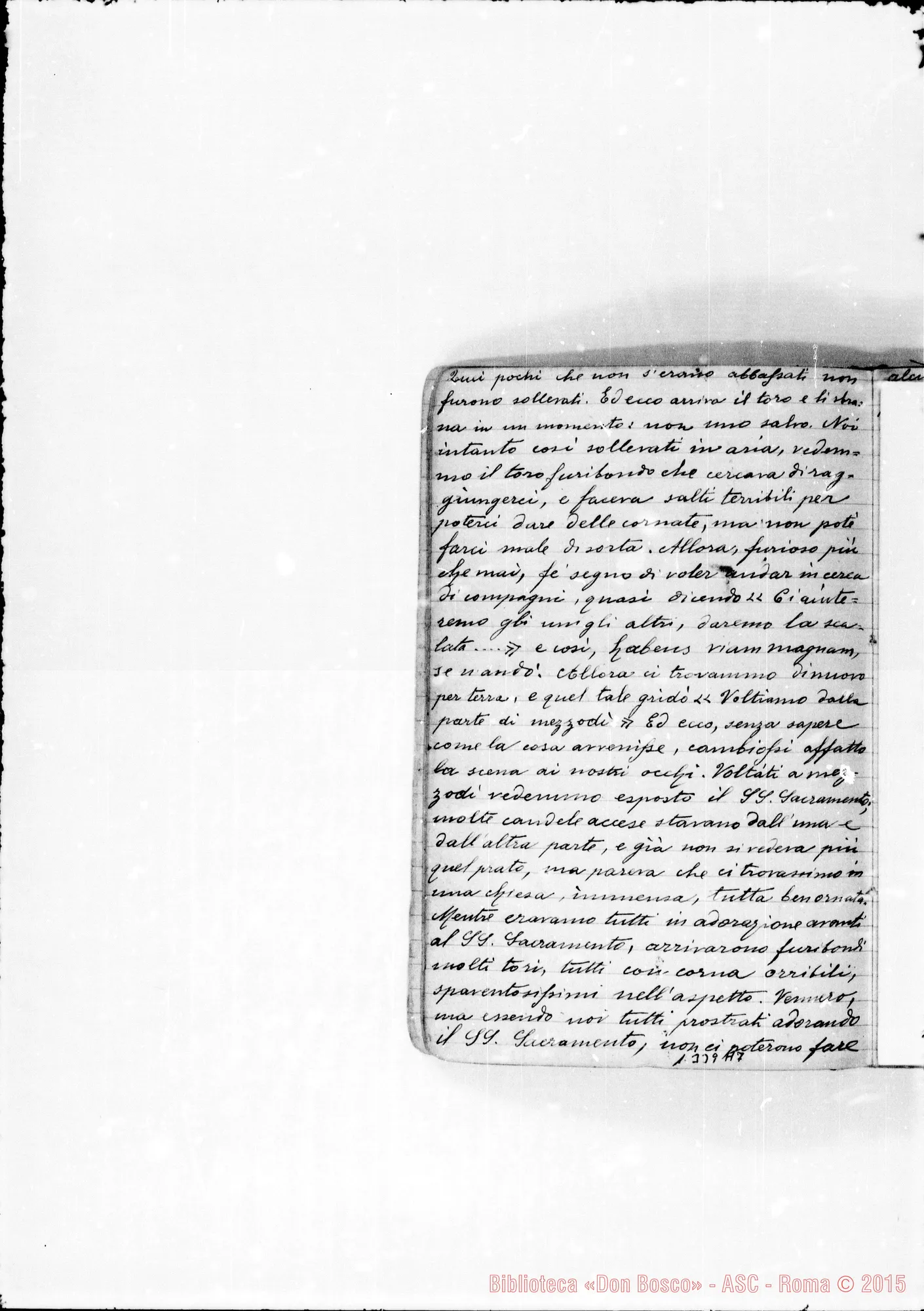 Fotogramma A 7 — Vignolo Vincenzo, sac. SDB: Due quaderni: I: «Mirabilis Dominus…»