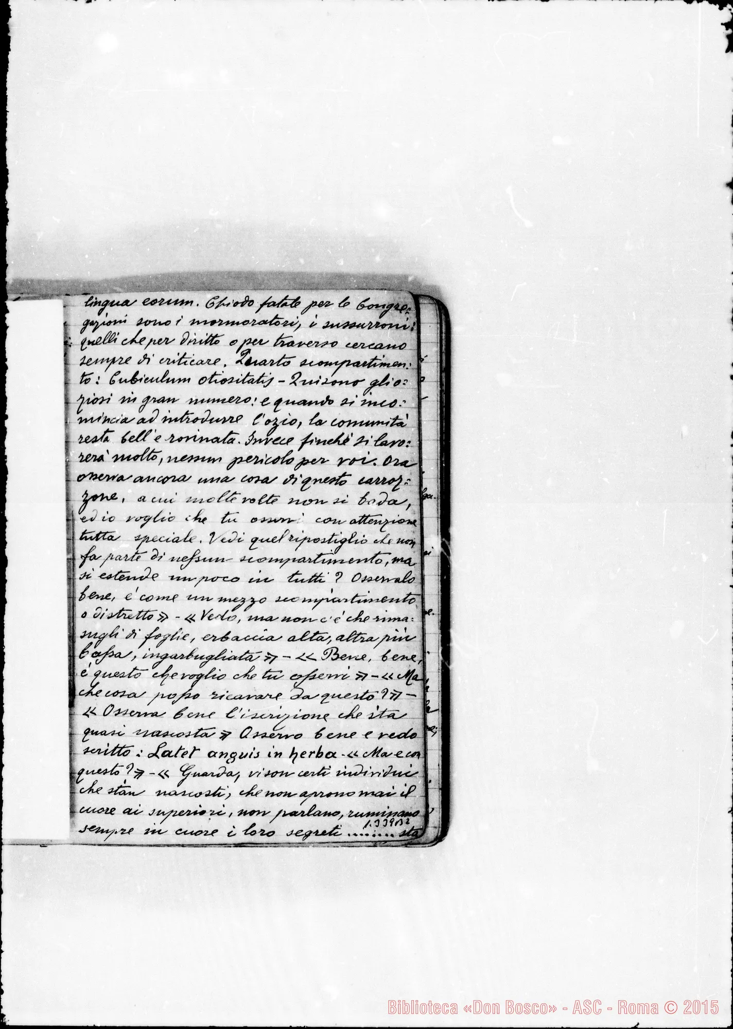 Fotogramma B 2 — Vignolo Vincenzo, sac. SDB: Due quaderni: I: «Mirabilis Dominus…»