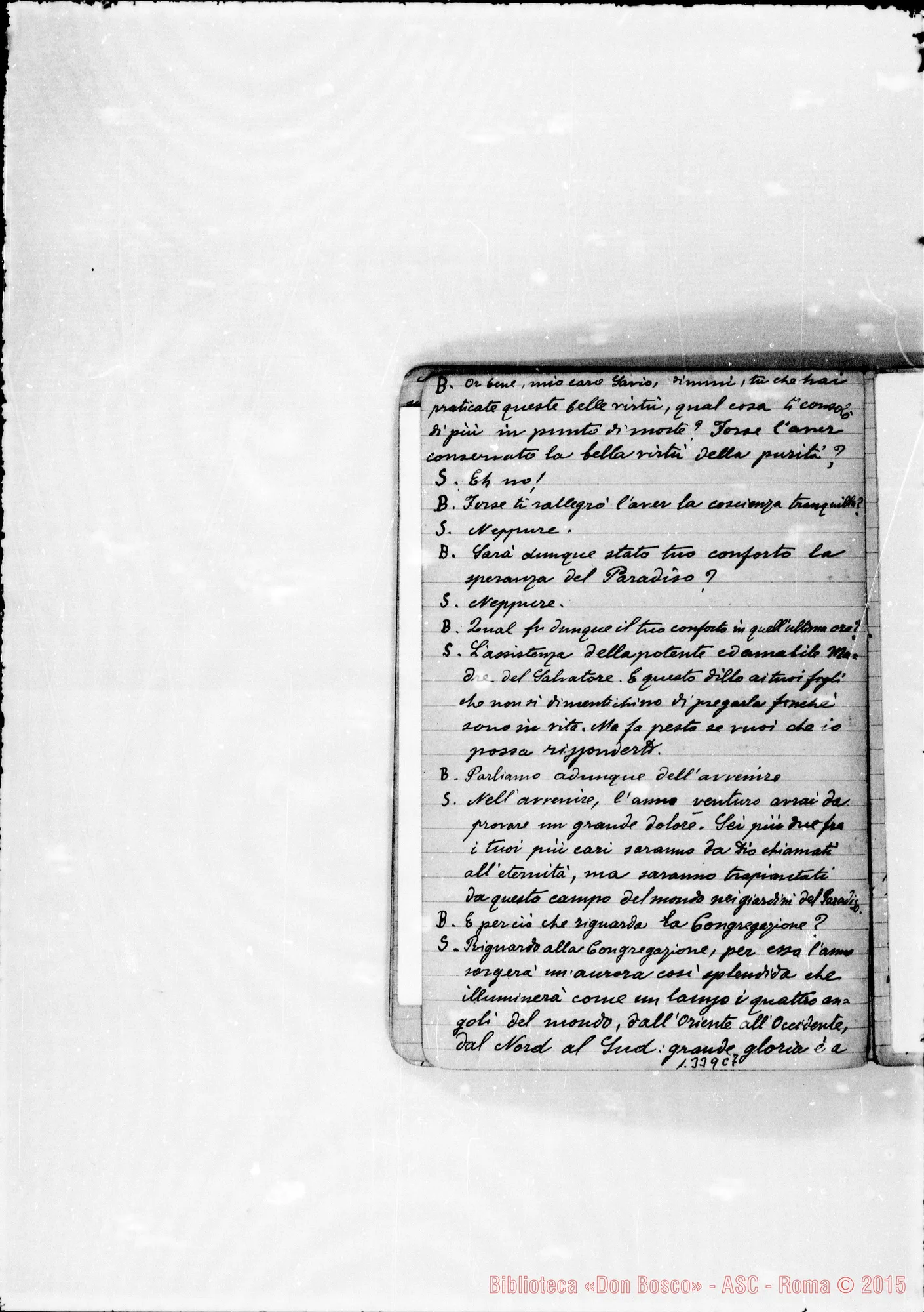 Fotogramma C 7 — Vignolo Vincenzo, sac. SDB: Due quaderni: I: «Mirabilis Dominus…»