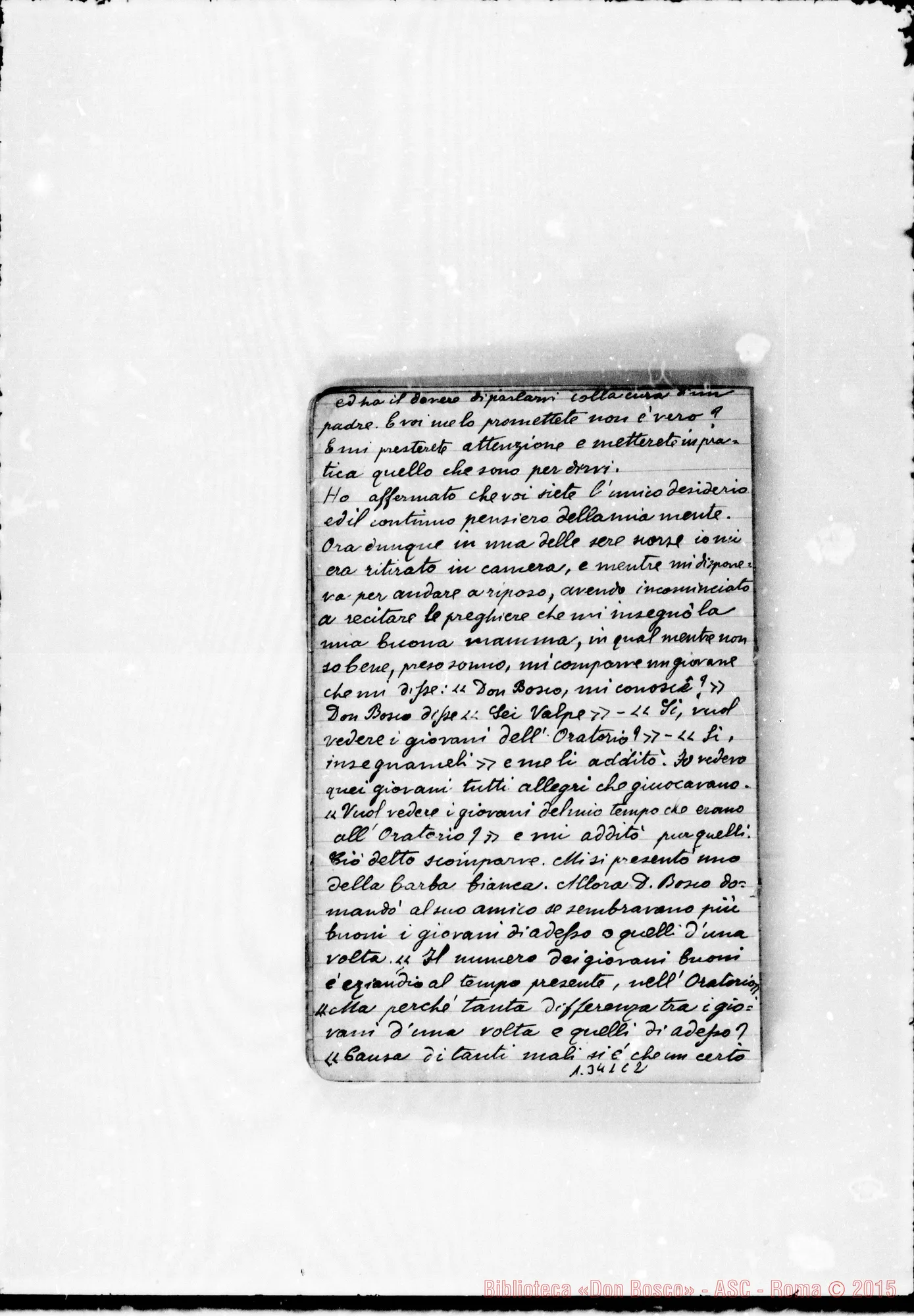Fotogramma C 2 — Vignolo Vincenzo, sac. SDB: Due quaderni: I: «Mirabilis Dominus…»