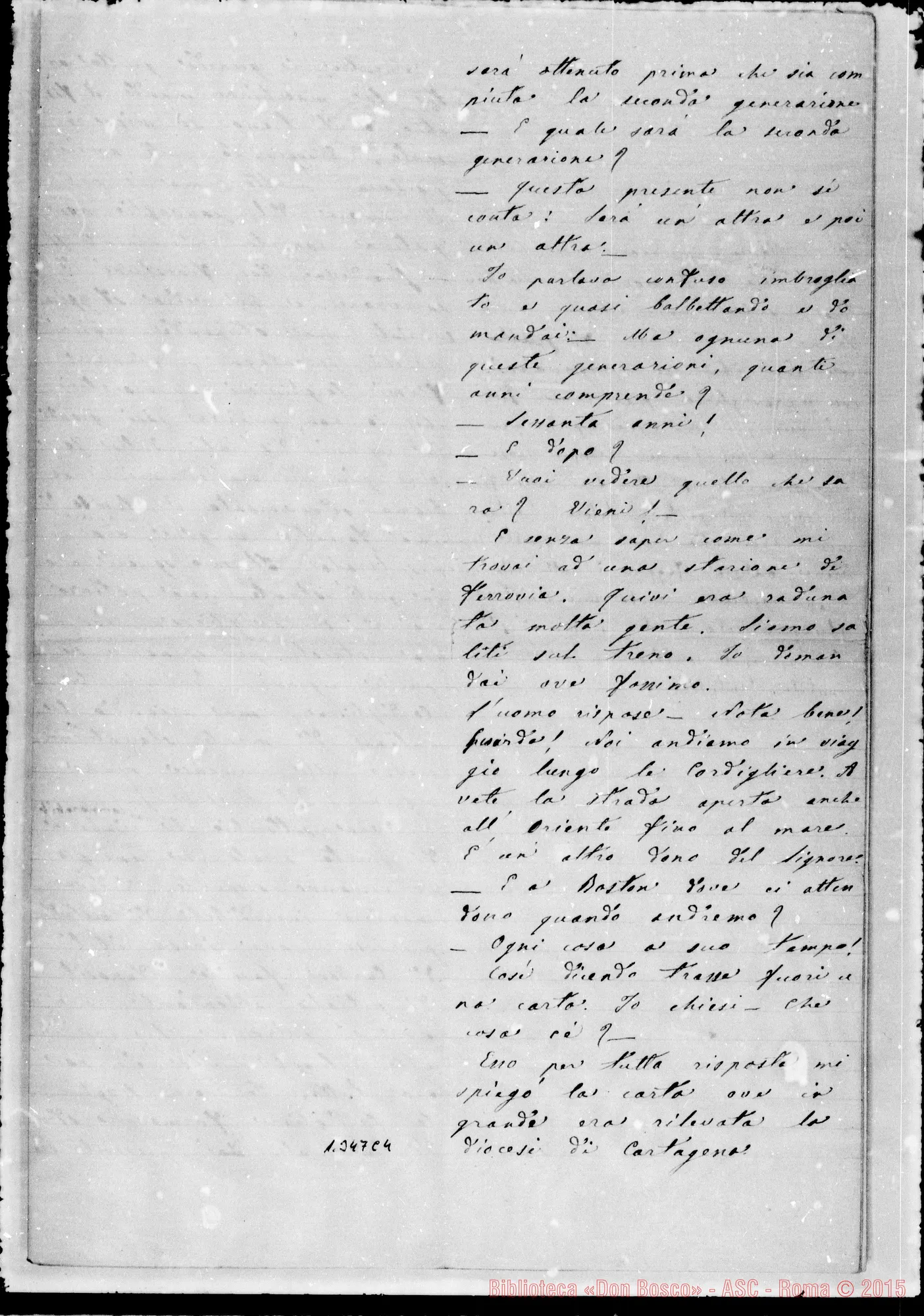 Fotogramma C 4 — Sogno del Sig. D. Bosco. Ms. Lemoyne in copia pulita. 1883