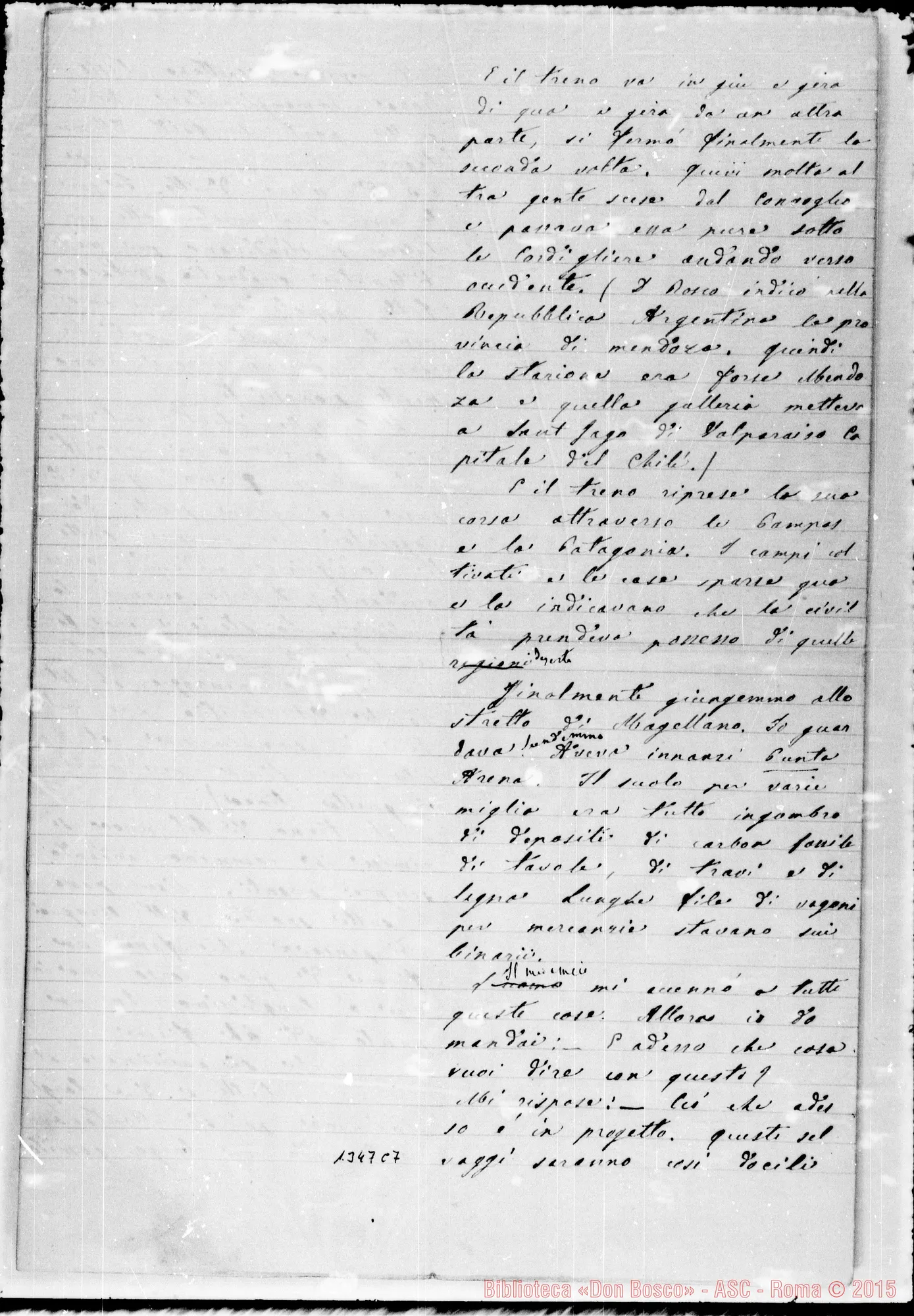 Fotogramma C 7 — Sogno del Sig. D. Bosco. Ms. Lemoyne in copia pulita. 1883