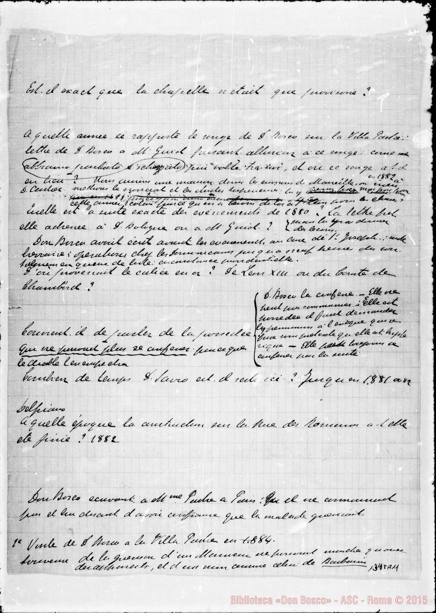 Fotogramma A 2 — Lettere: Ronchail-Rua. 1879