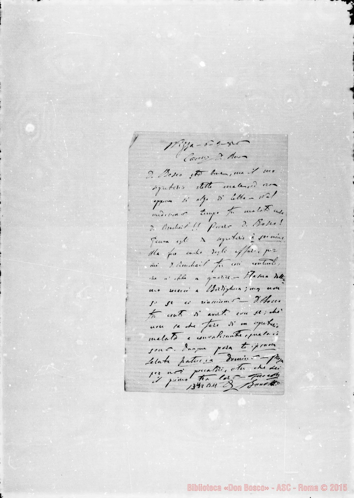 Fotogramma B 2 — Marsiglia 1880: Lettere: Ronchail-Rua