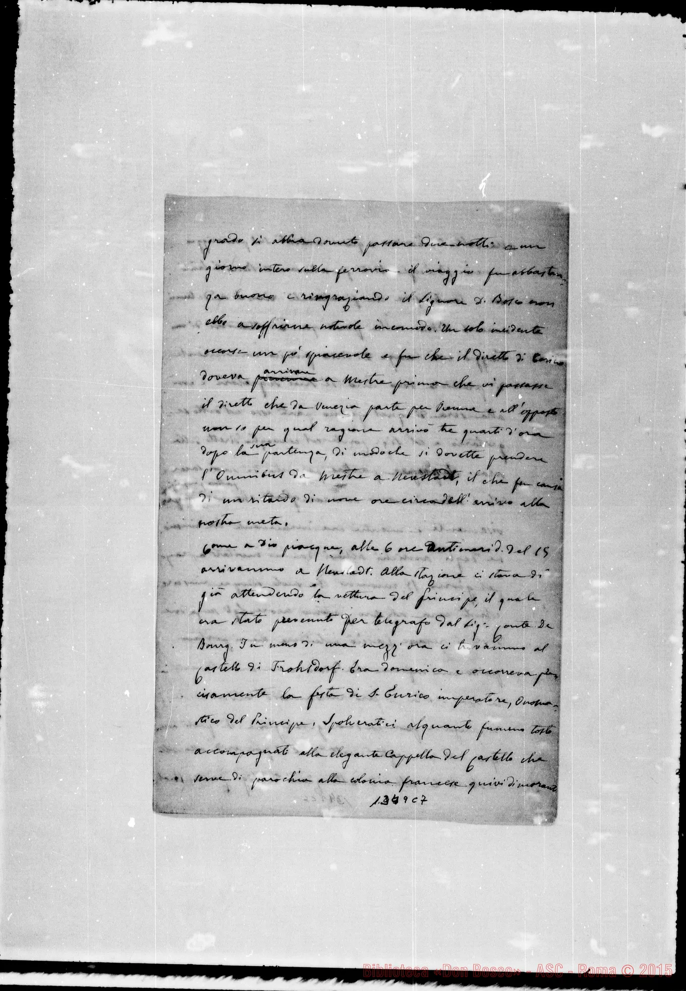 Fotogramma C 7 — FROHSDORF. Relazione autogr. di D. Rua