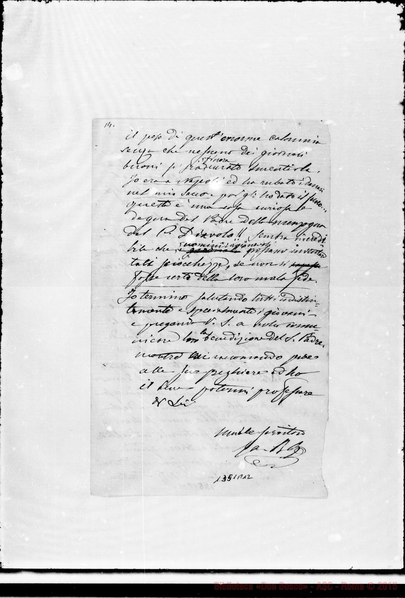 Fotogramma A 12 — 1880: Lettere: Berto-Rua
