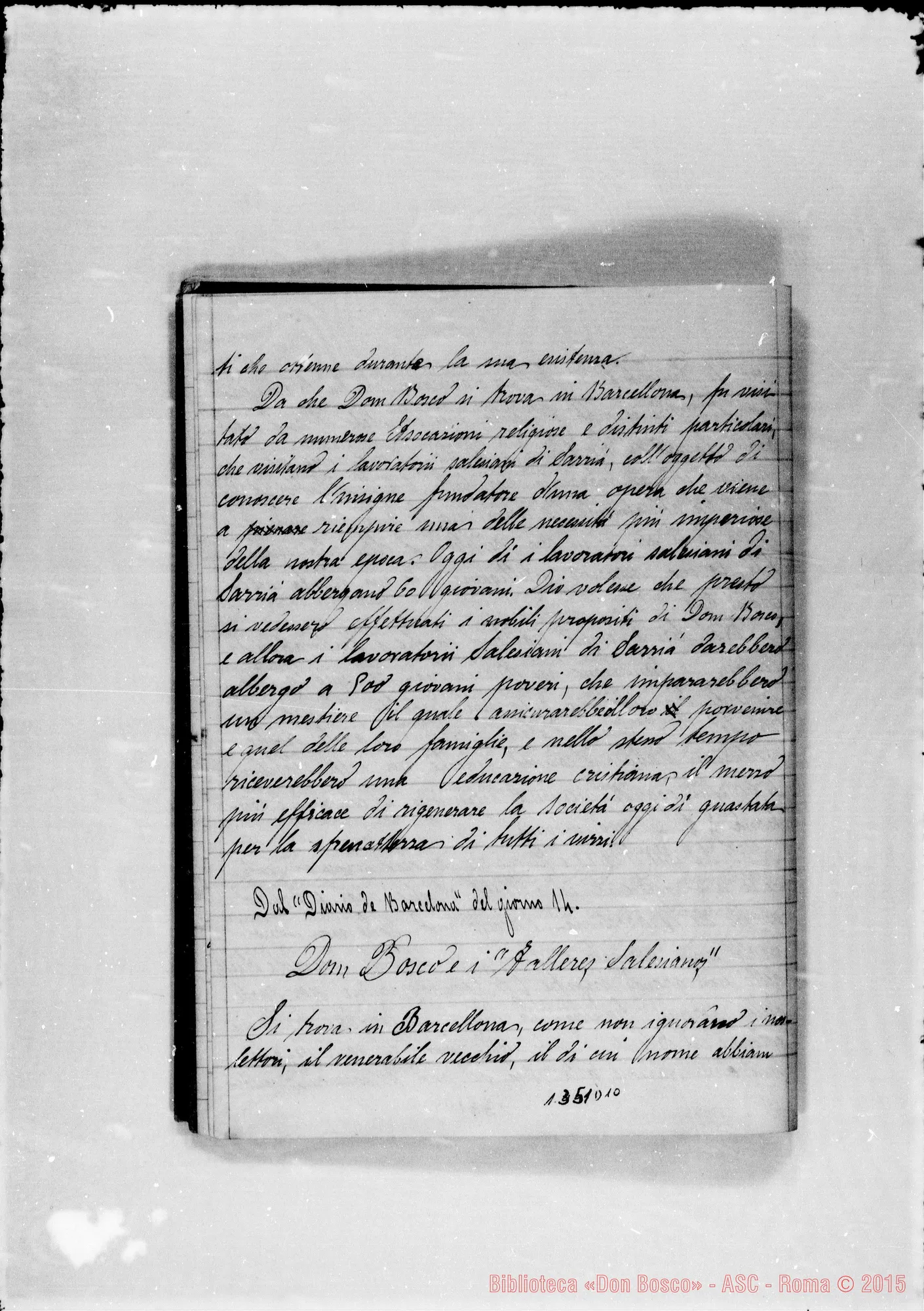 Fotogramma D 10 — SPAGNA: 1886: Copia di ritagli dei giornali sul soggiorno A Barcellona