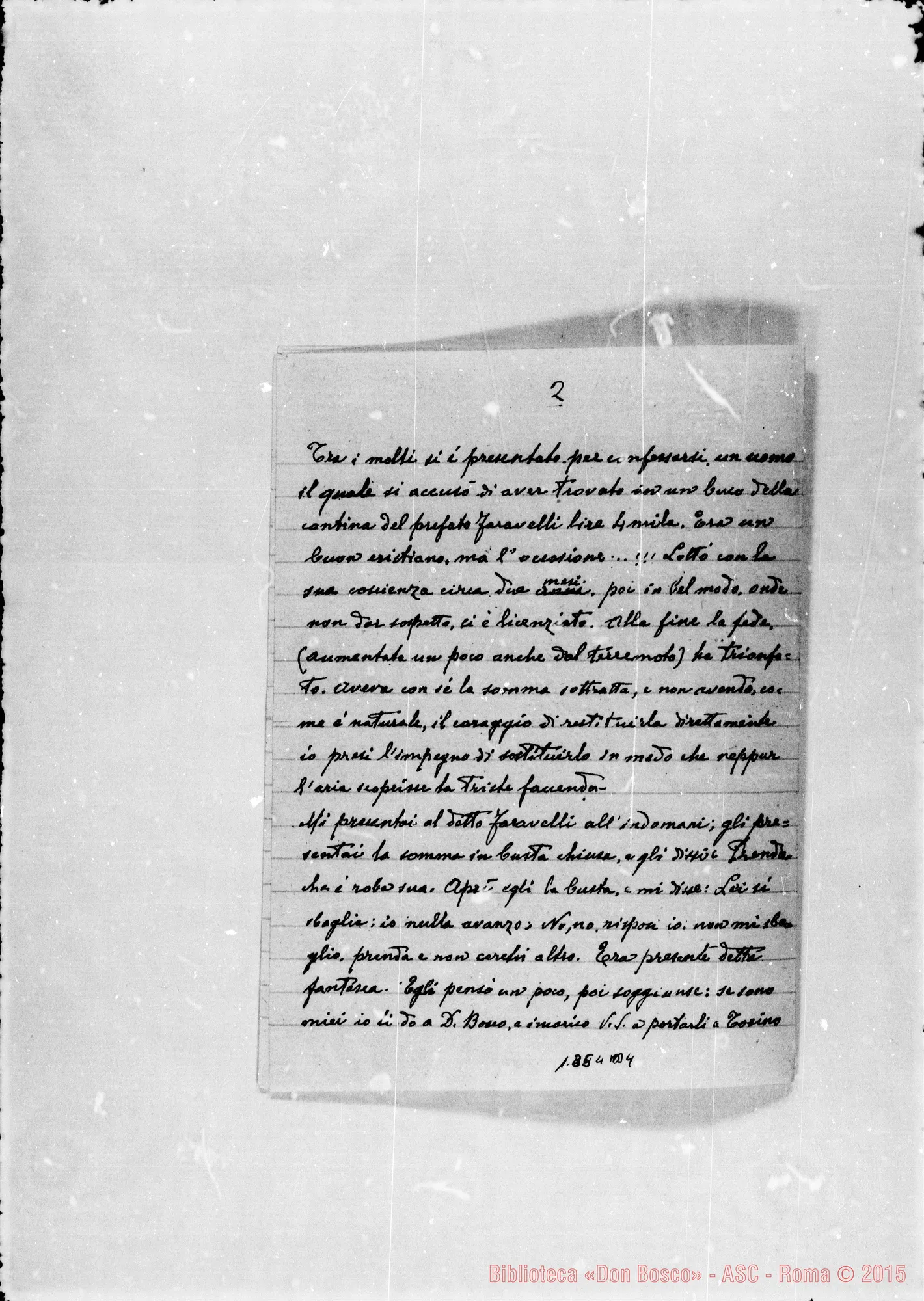 Fotogramma B 4 — Lettera del Teol. Siri Bernardo