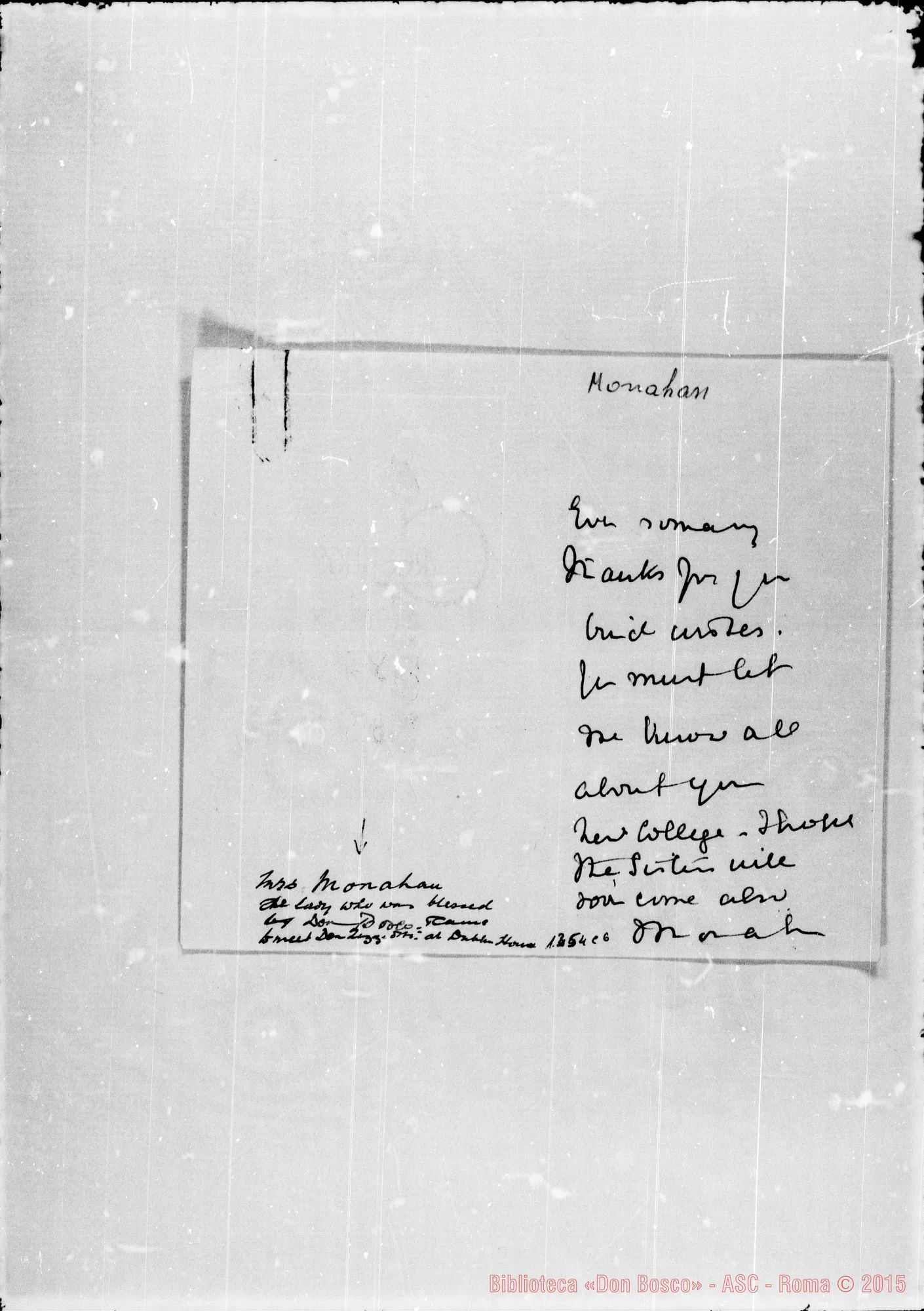 Fotogramma C 6 — Lettera: Monahan Ida conobbe D. Bosco