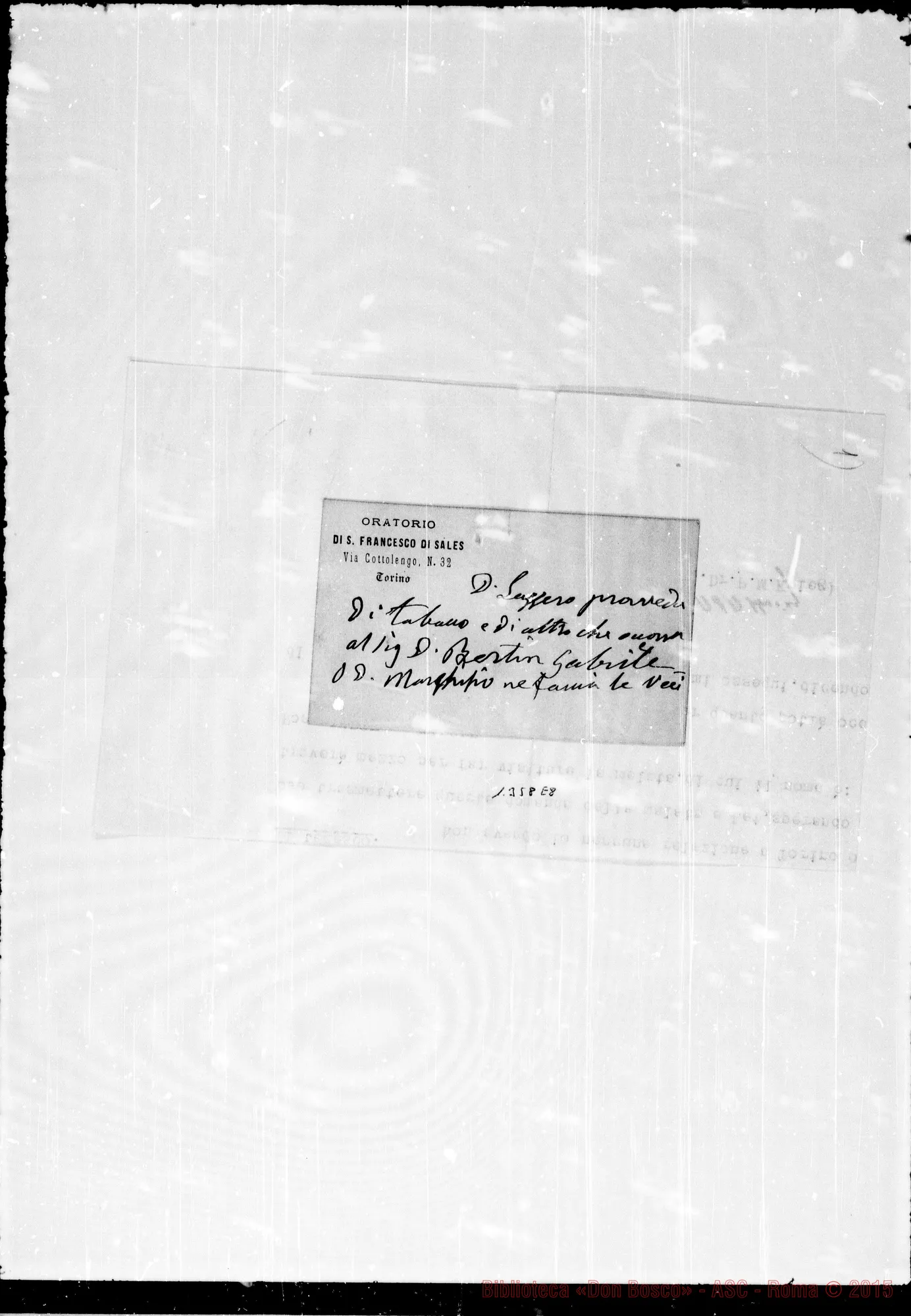 Fotogramma E 8 — «…provveda di tabacco…» Ms. autogr. Bosco