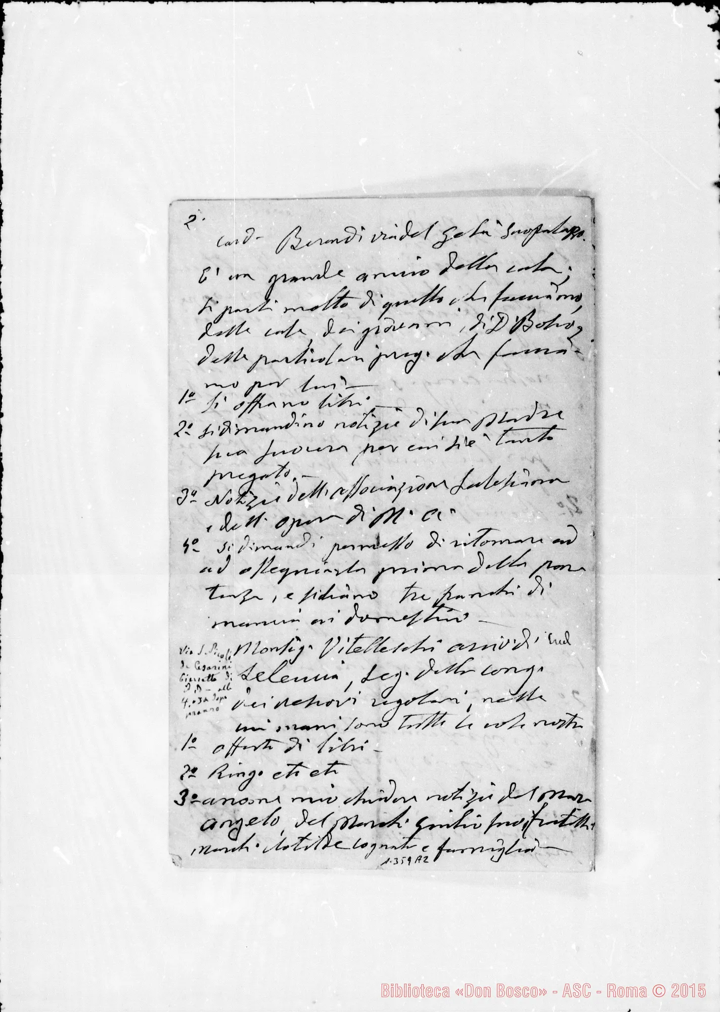 Fotogramma A 2 — Norme A Lemoyne E Bonetti. Ms. autogr. Bosco