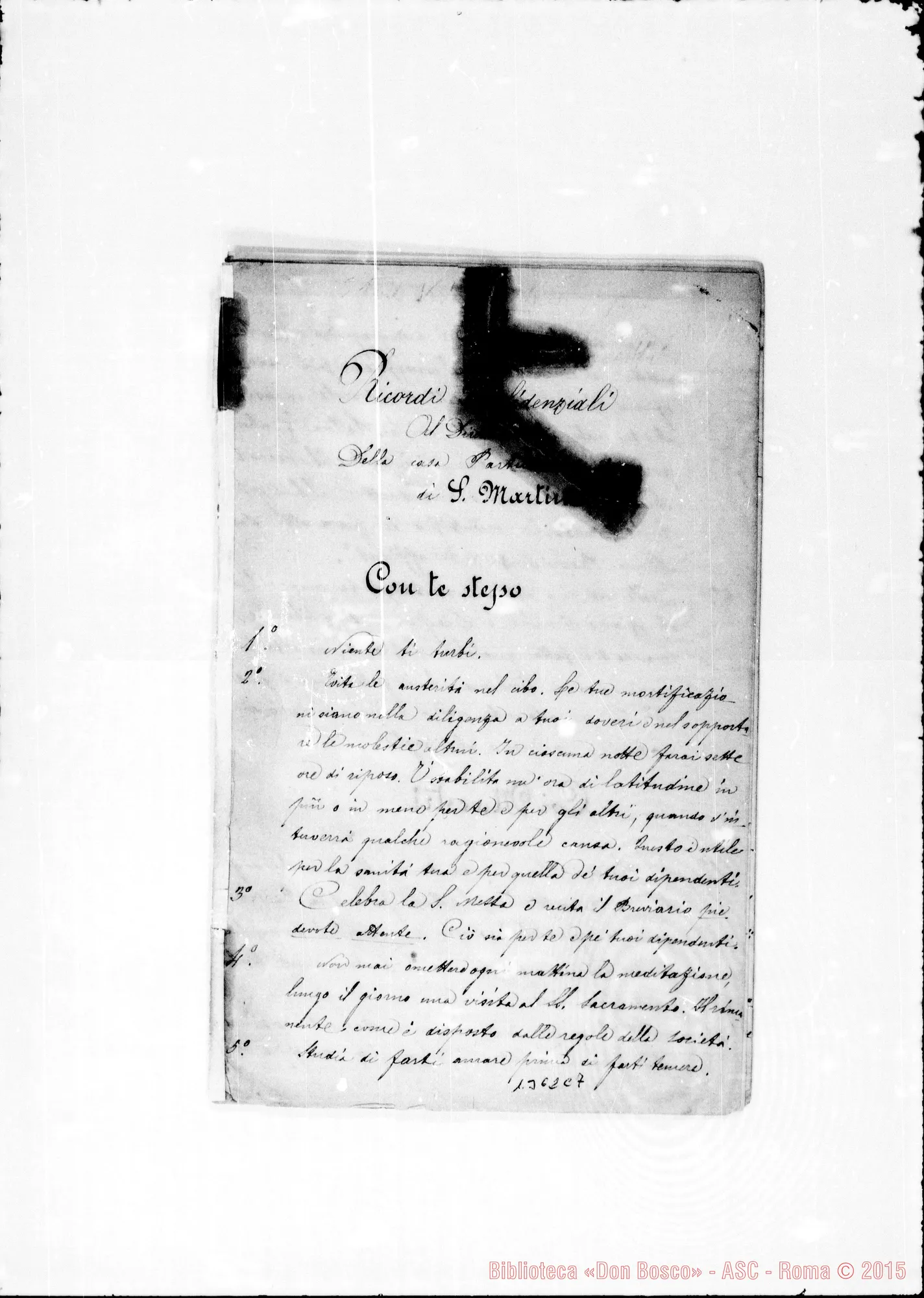 Fotogramma C 7 — Altra copia con dedica autografa A D. Bonetti. 1-2-1871