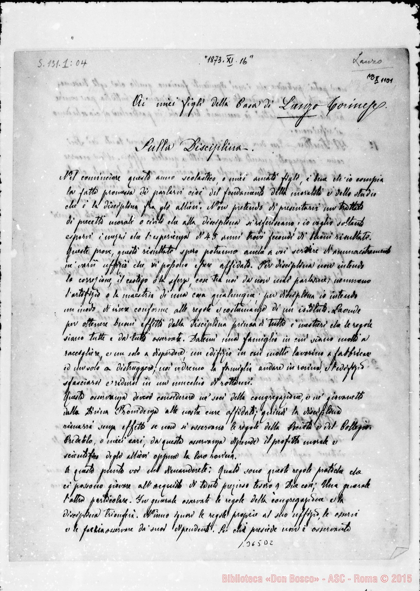 Fotogramma D 2 — Copia pulita per la casa di Lanzo con firma autogr. Bosco