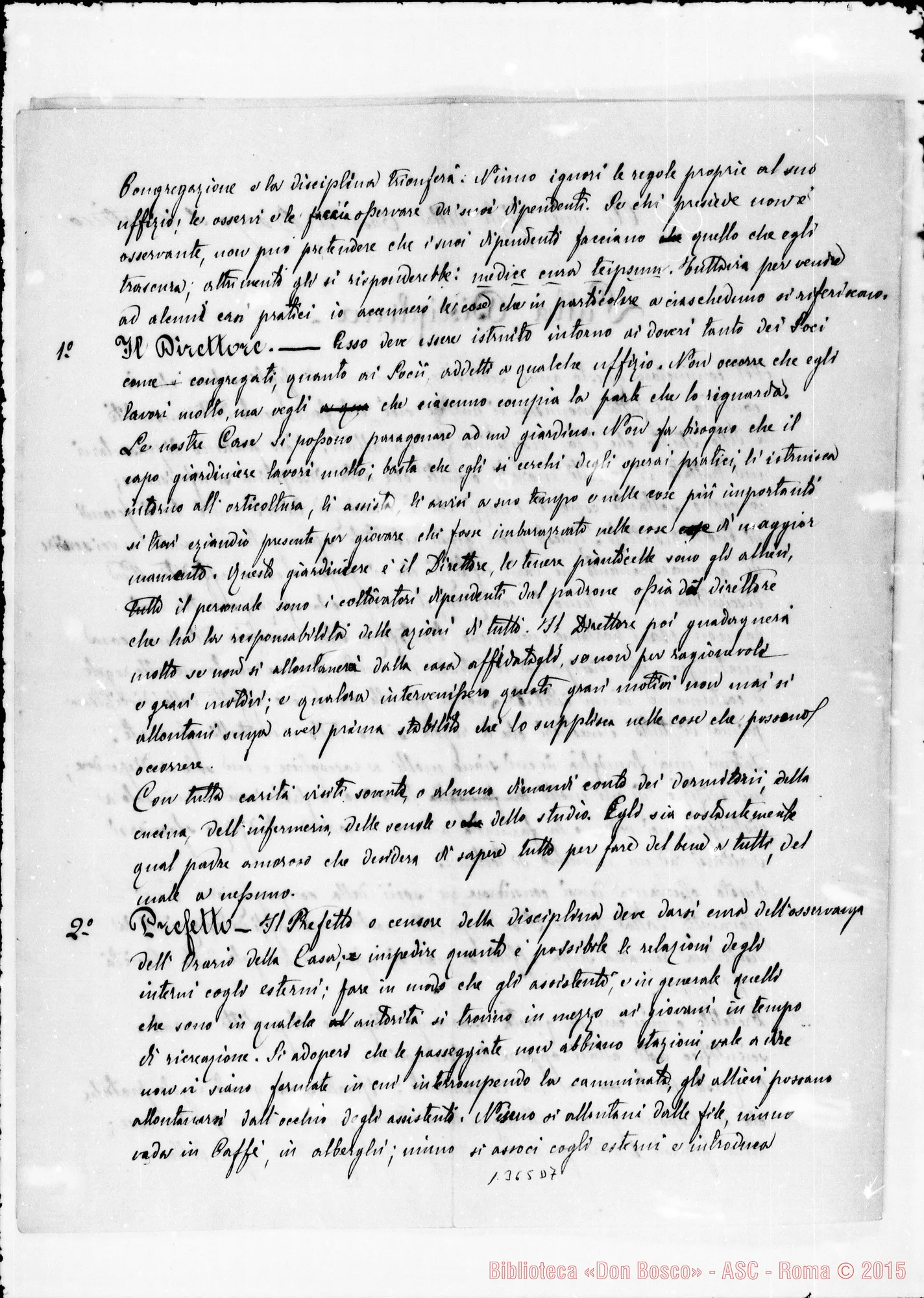 Fotogramma D 7 — Copia pulita per la casa di Borgo S. Martino con firma autogr. Bosco