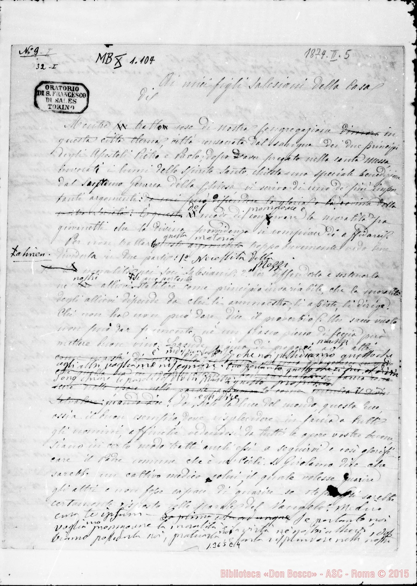 Fotogramma E 4 — Copia con correzioni autogr. Bosco
