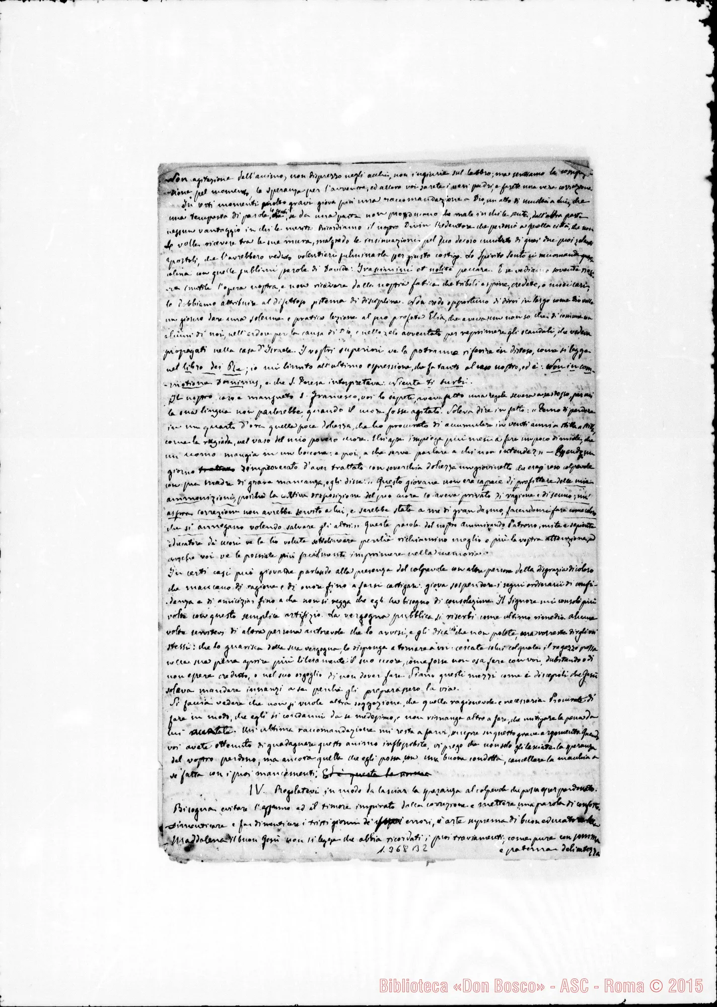 Fotogramma B 2 — 1883: «Dei castighi da infliggersi…» Ms. Rua