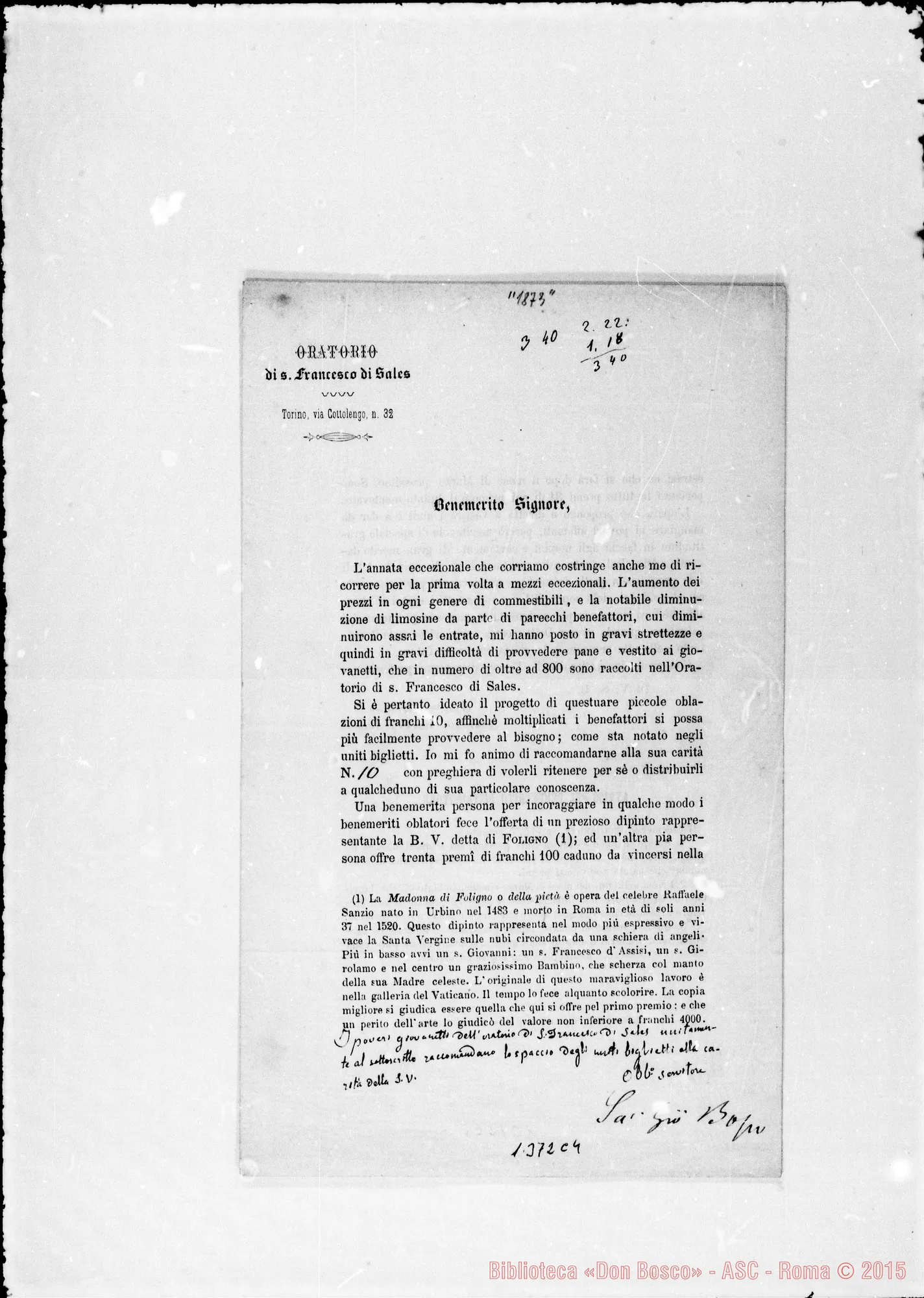Fotogramma C 4 — 1873: Lotteria: «L’annata…» Stampato