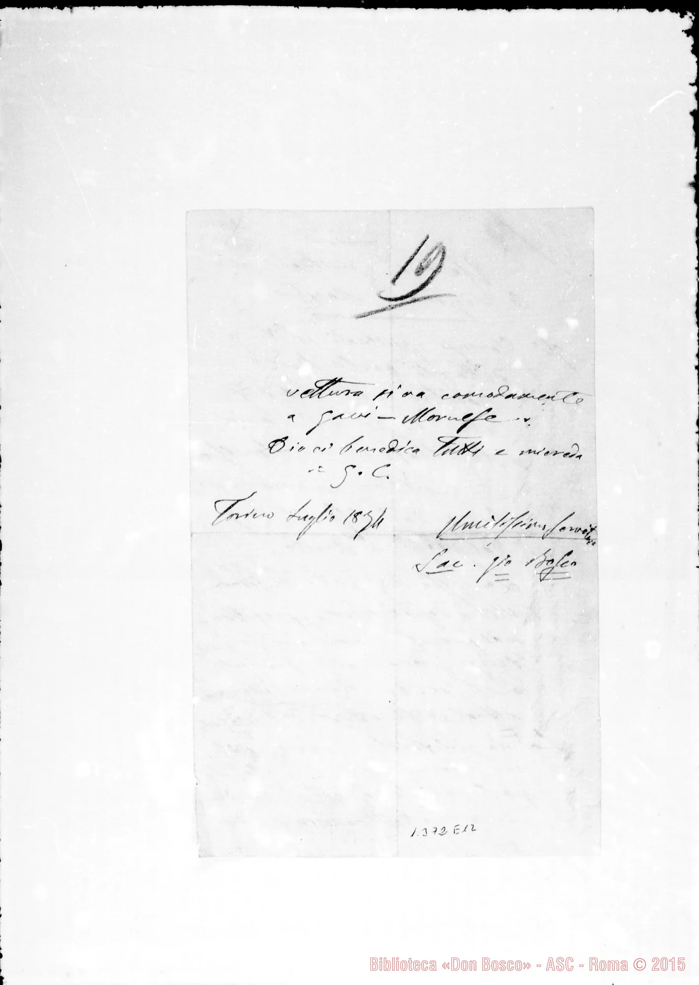 Fotogramma E 12 — «Gli esercizi spirituali…» Ms.