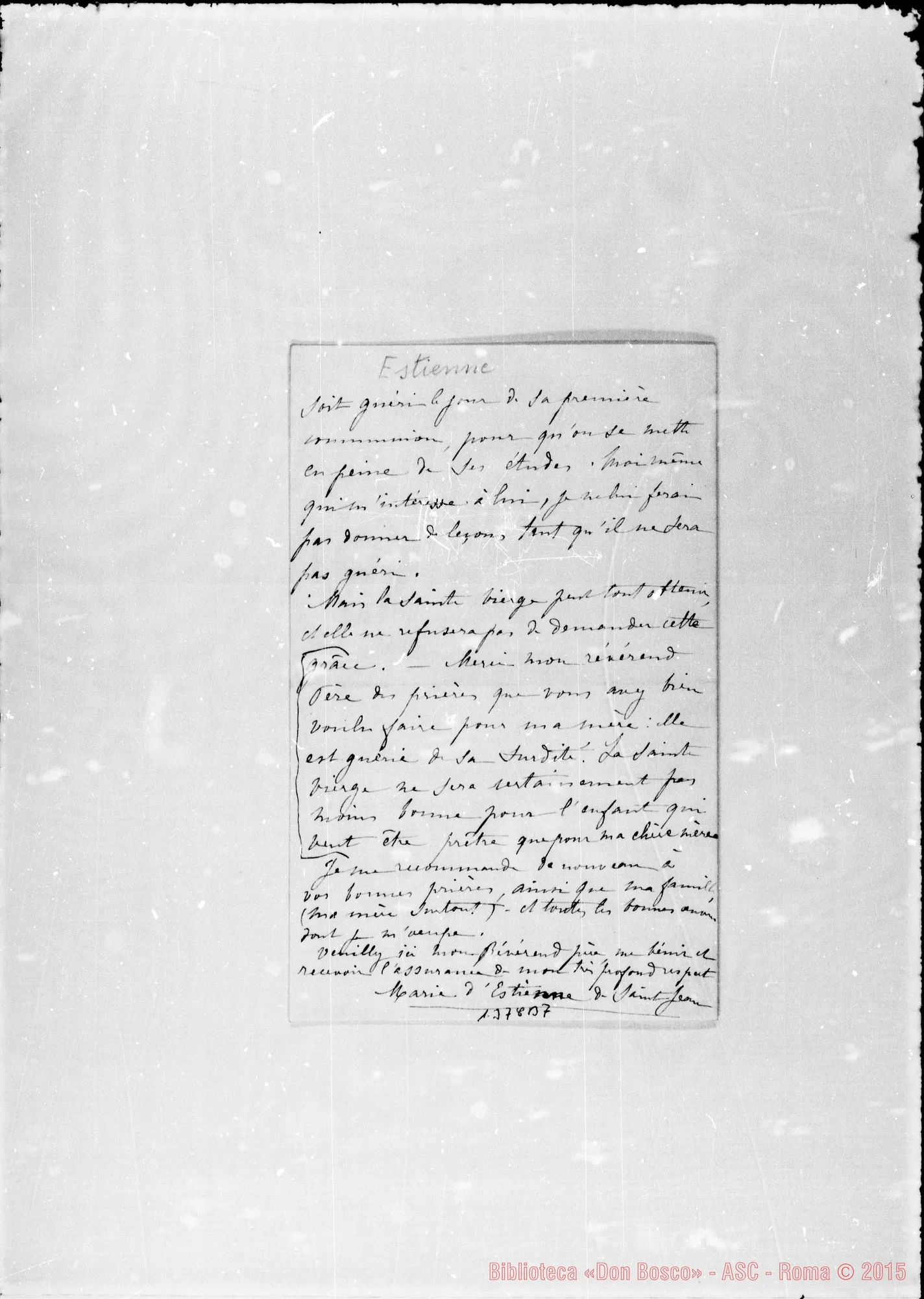 Fotogramma B 7 — Estienne Marie de St. Jean